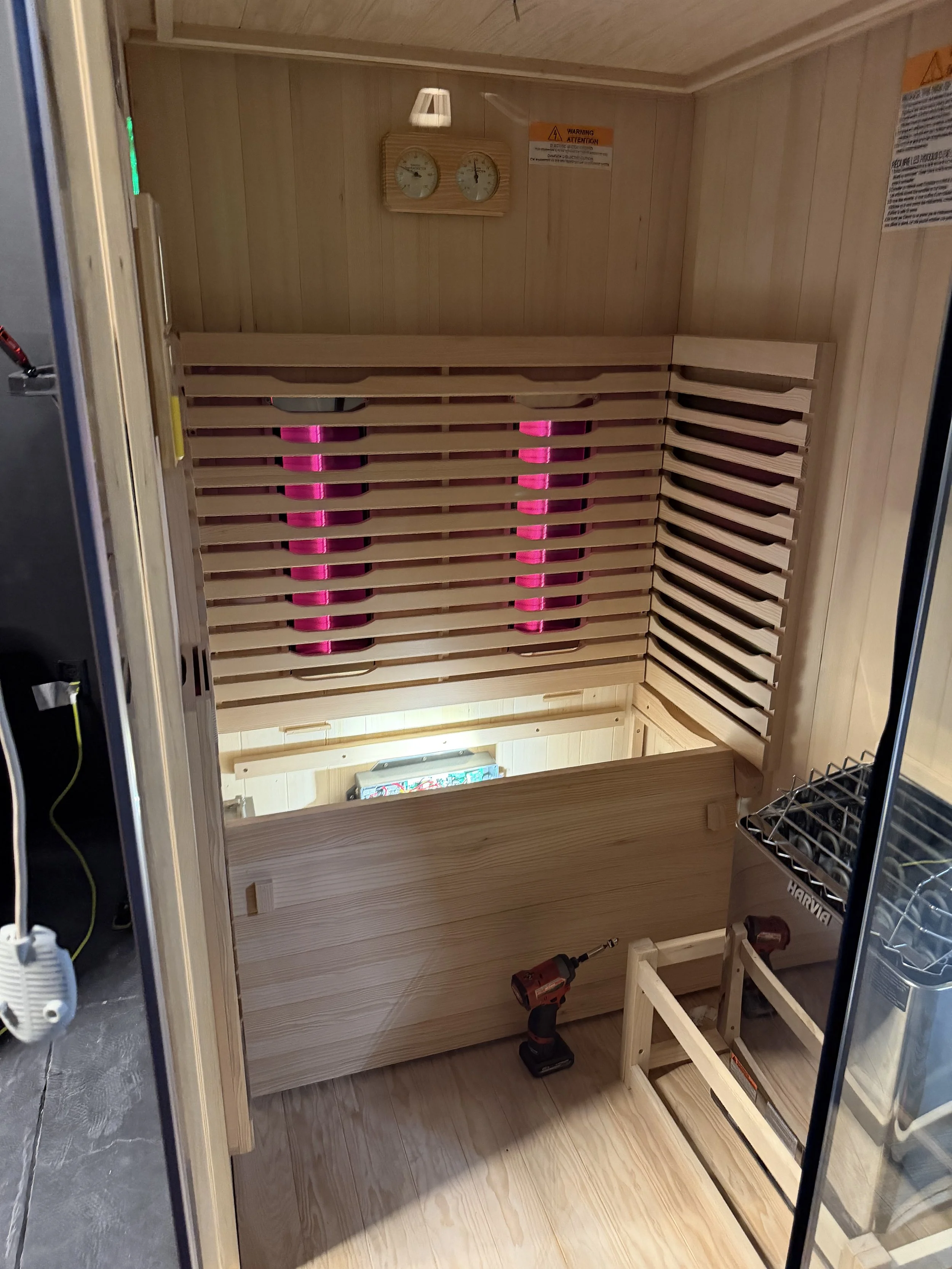 Hybrid sauna assembly and installation Houston, TX