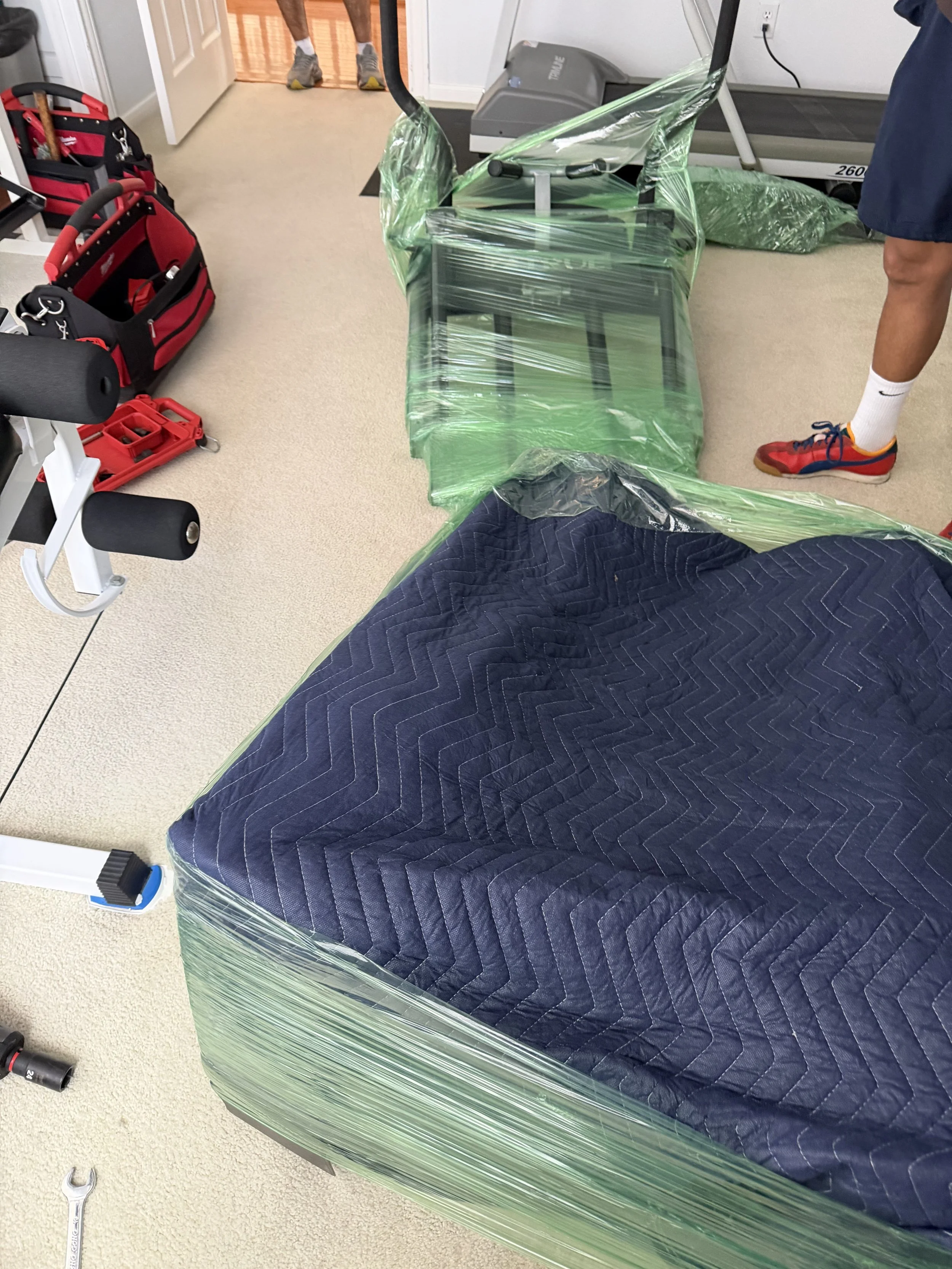 Fitness Equipment Wrapped for Moving in Houston