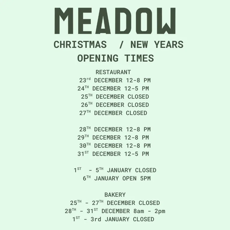 Meadow Holiday Hours ✨
We&rsquo;re closing a few days through the festive season&mdash;check our updated hours to plan your nights with us.
The bar is shaking, the bubbles are flowing, and the kitchen is plating up summer favourites🍸
And while we&rs