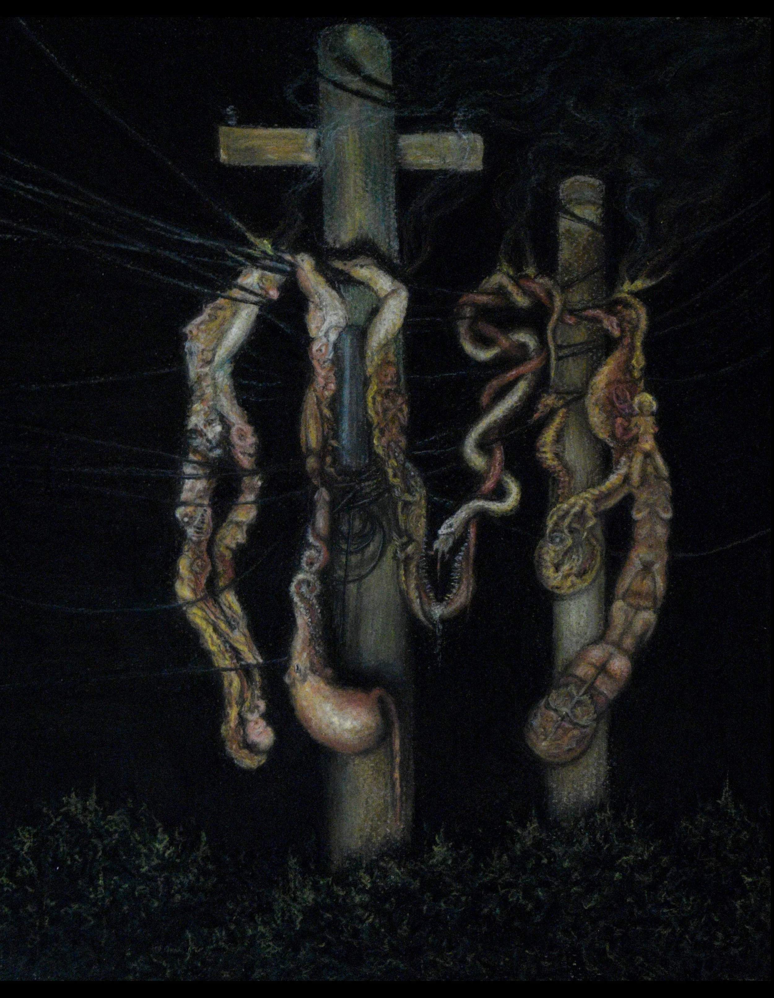 Strange Loops, pastel on paper, 2026