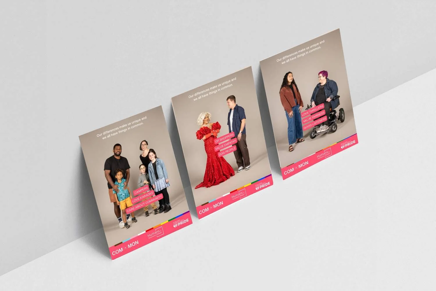   A4 Poster Set - Rainbow Communities  
Easy-to-print posters highlighting the common ground between members of our rainbow and non-rainbow communities. A collaboration between InCommon, Christchurch Pride, and Humans of Humans of Christchurch Ōtauta