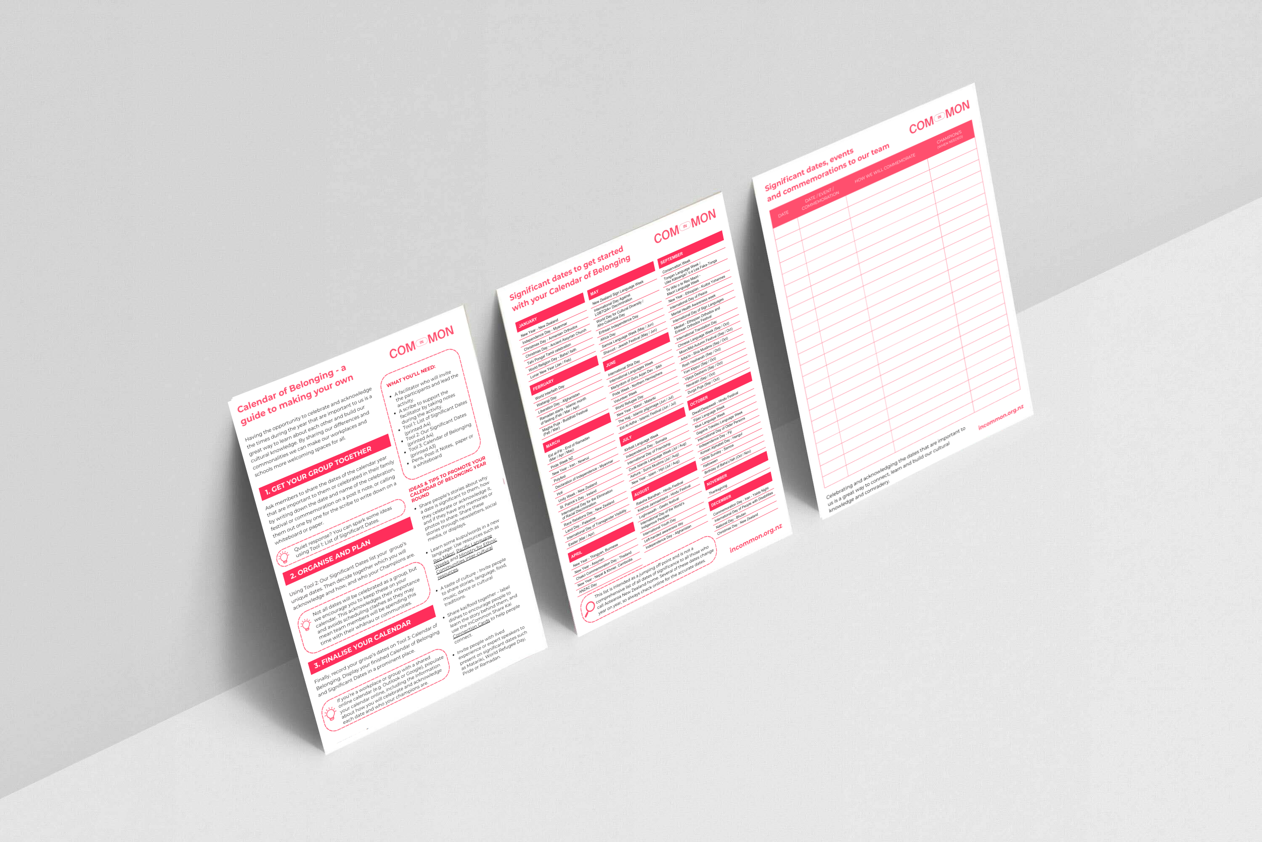  Calendar of Belonging  
Use the InCommon Belonging Calendar to identify the cultural dates, celebrations, and milestones that are most meaningful to your people. It's a practical way to ensure important moments of diversity, inclusion, and belongin