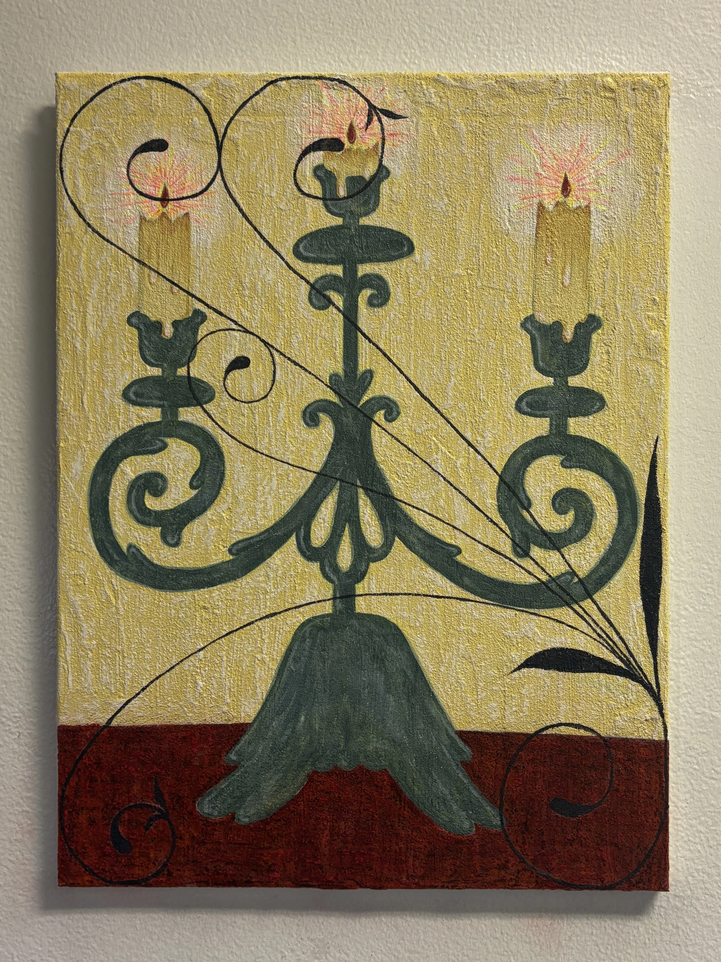 “dontlettheflamegoout” 18 x 24 acrylic/chalk pastel on canvas