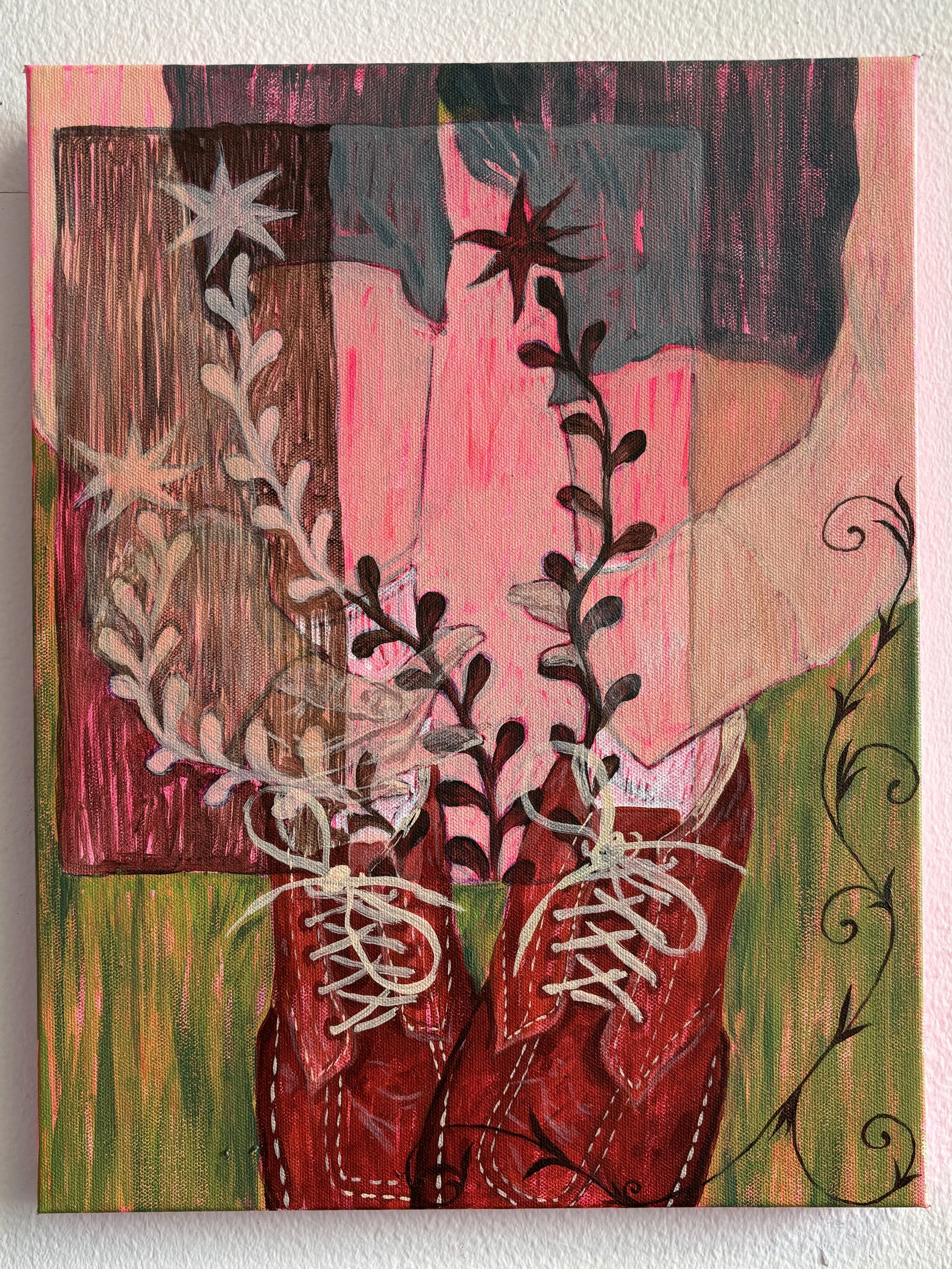 “forgetting” 14 x 18 acrylic on canvas 2026