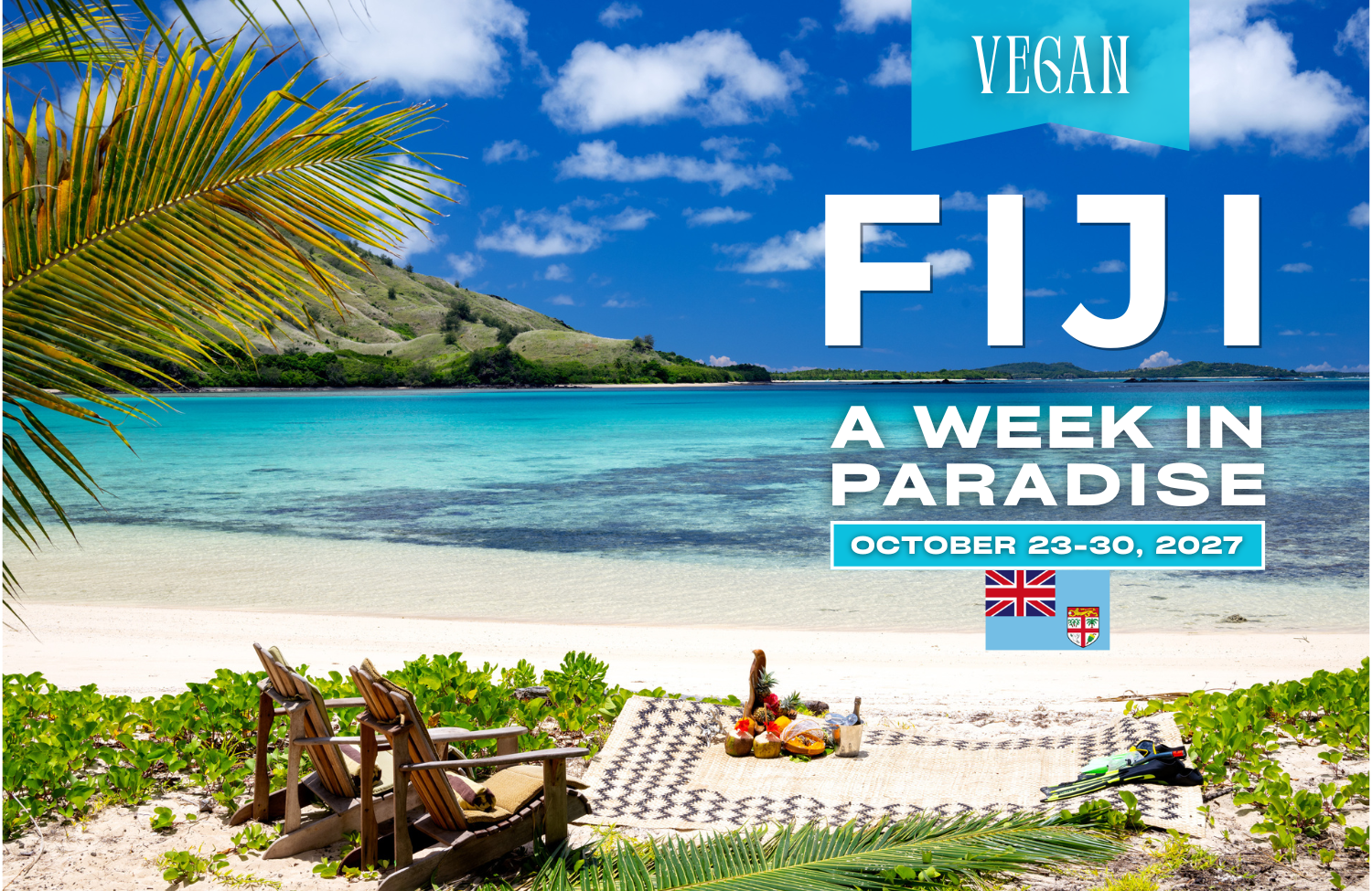 Vegan Fiji tour in the Yasawa Islands, October 23–30, 2027