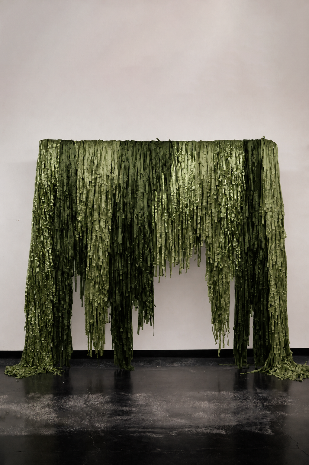 green fringe backdrop