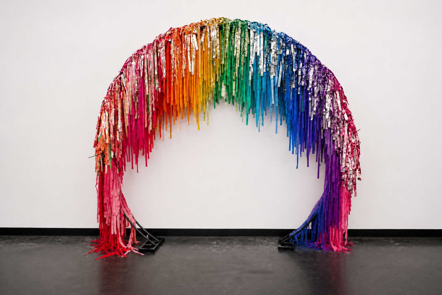 rainbow circle fringe backdrop