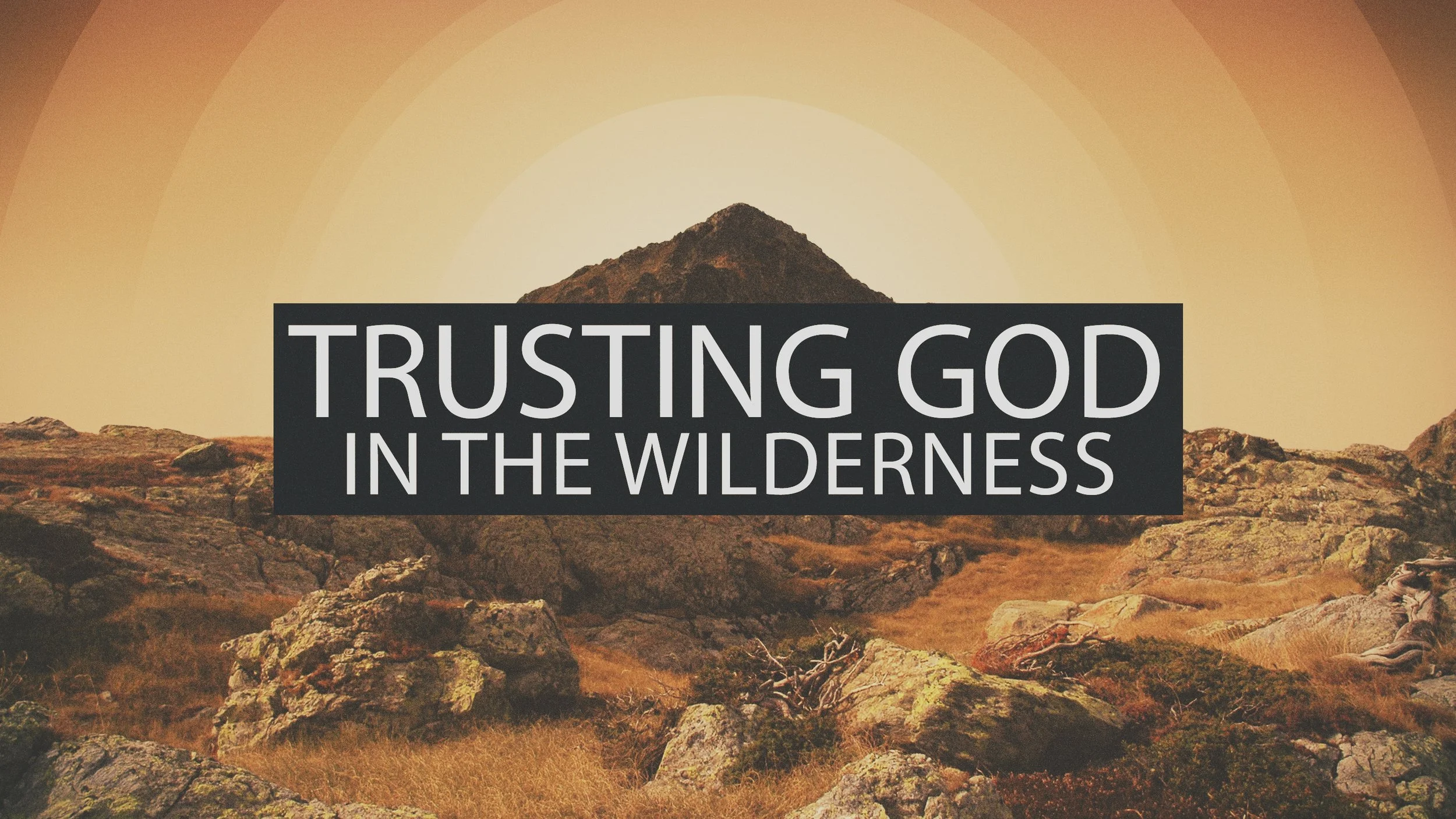 Trusting GOD in the WILDERNESS!