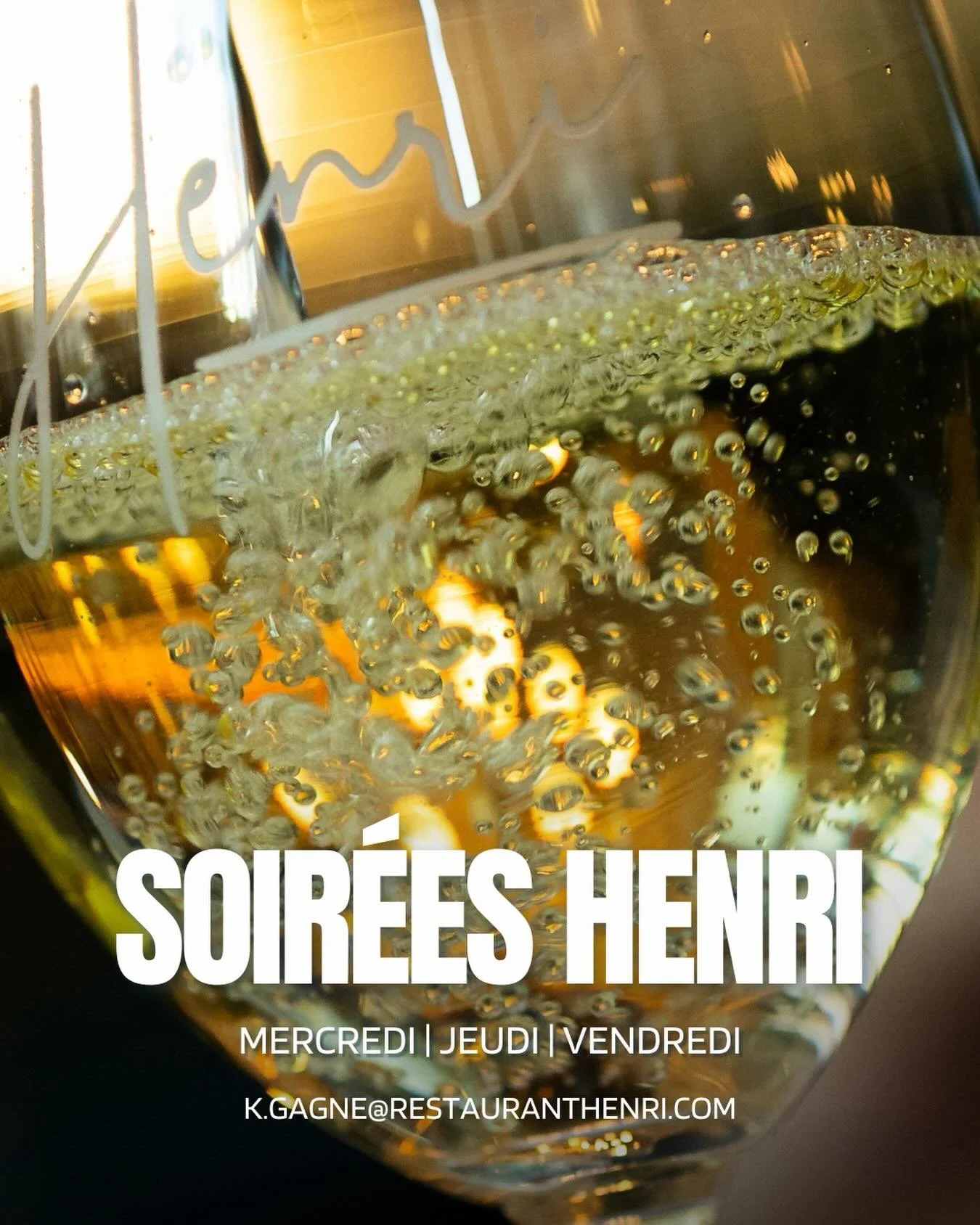 Soir&eacute;es Henri. Mercredi, jeudi et vendredi. 17 h &ndash; tard.