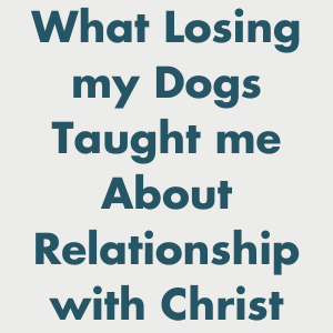 What Losing my Dogs Taught me About Relationship with Christ