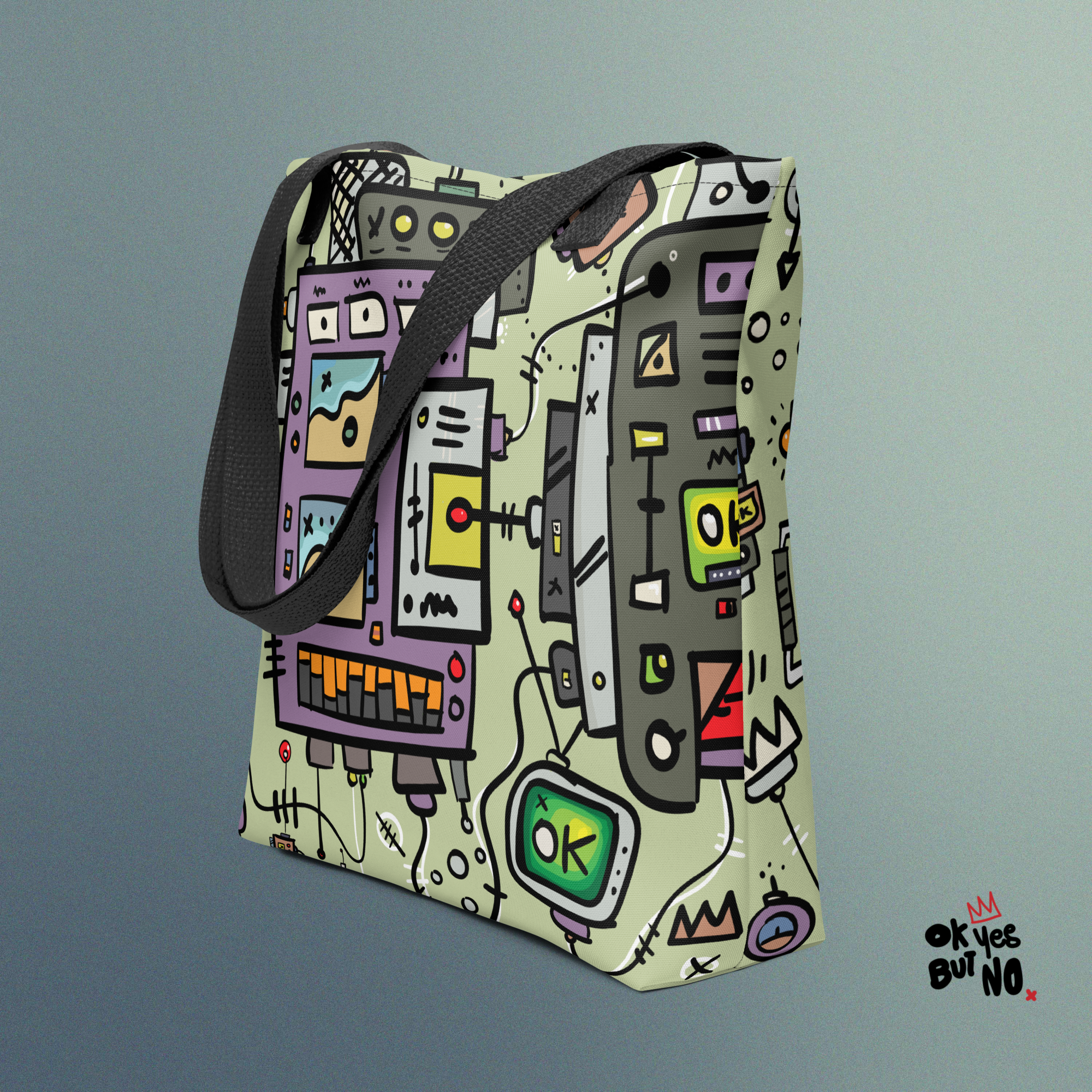 Machines are OK. Tote bag.
