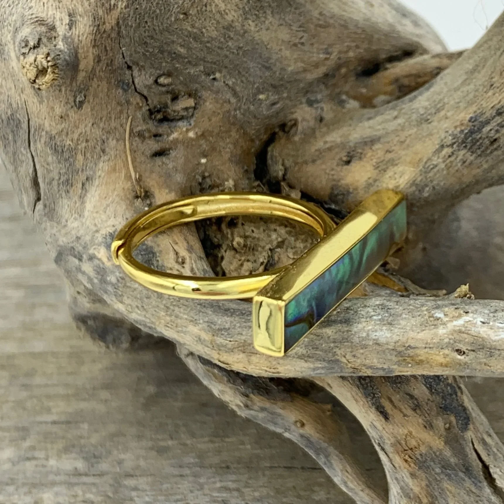 'Ridge' Paua Shell Signet Ring