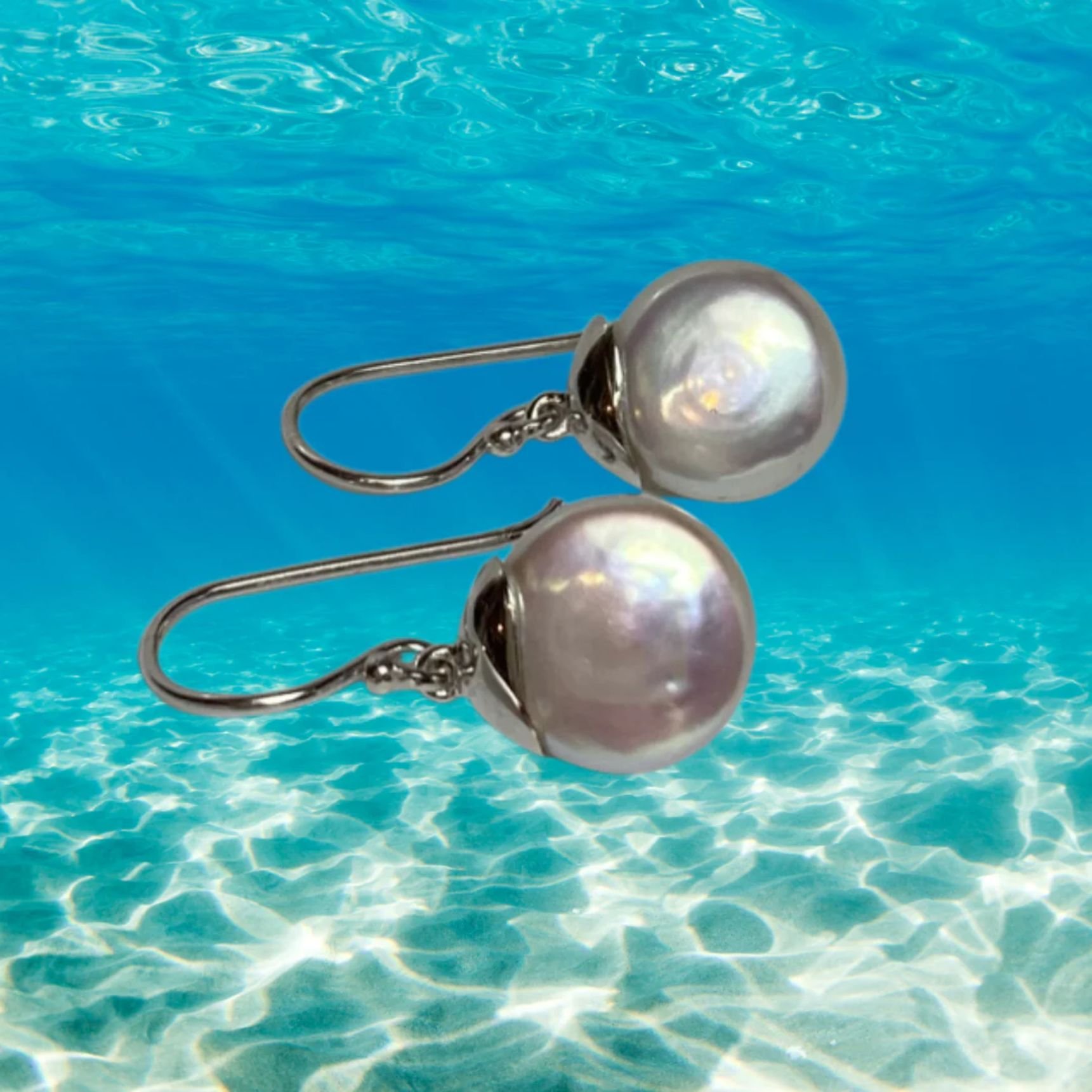 'Laura' Hook Style Freshwater Pearl Earrings