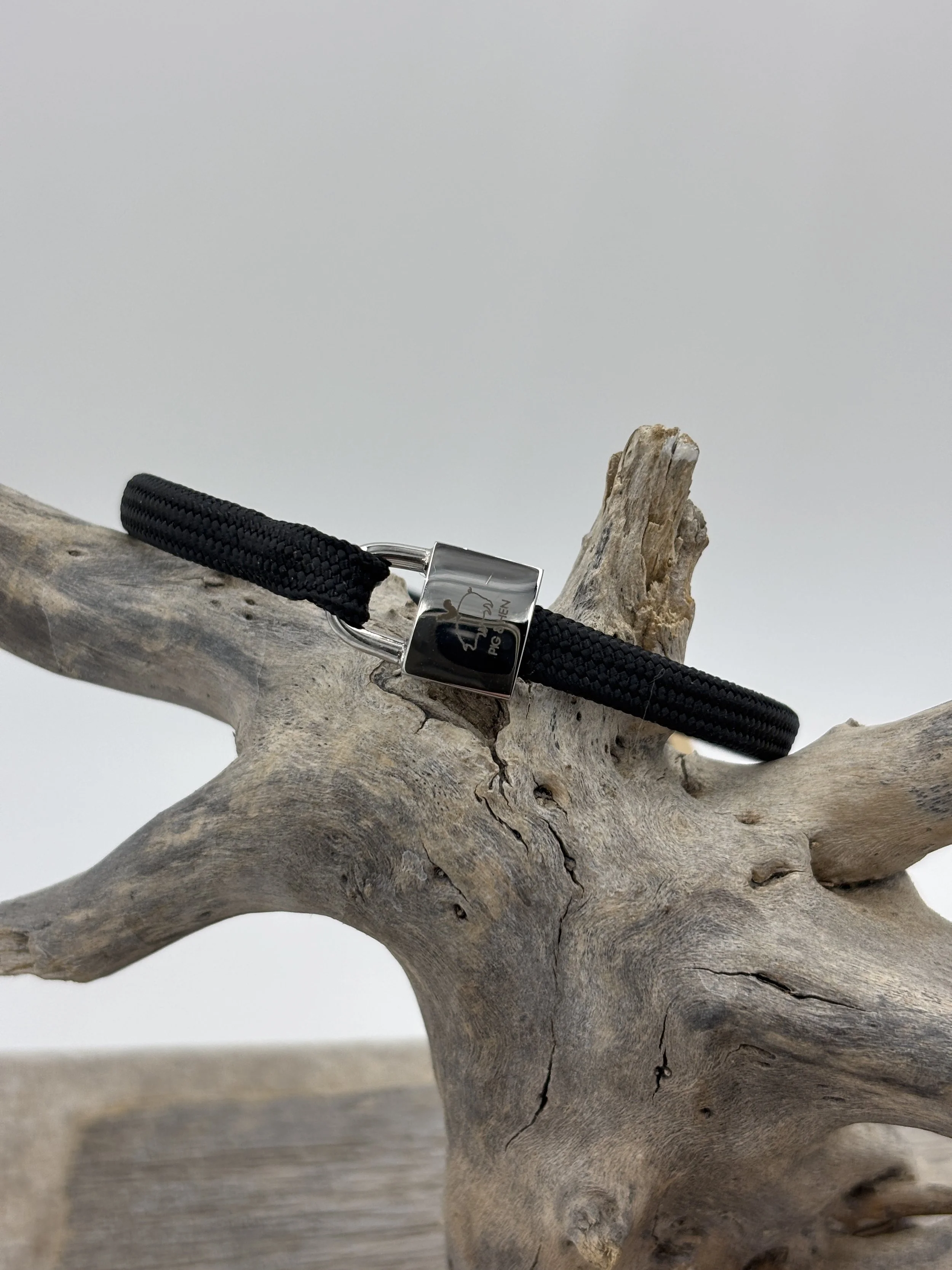 'Billy' Black and Silver Pig & Hen Bracelet