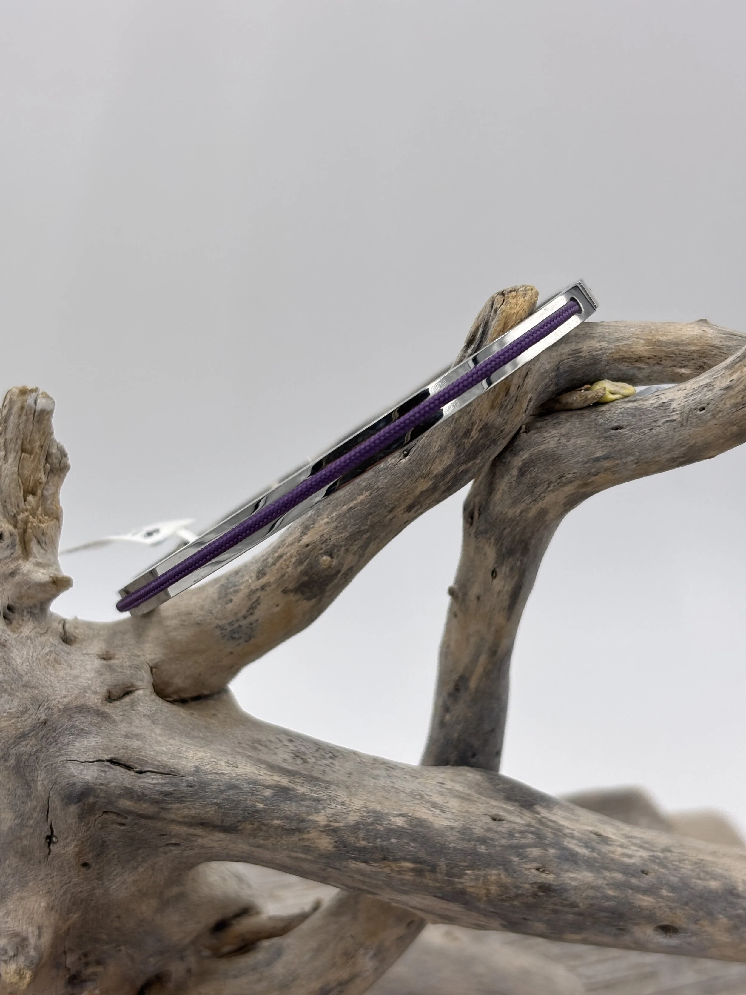 'Maya Lou' Purple and Silver Pig & Hen Bangle