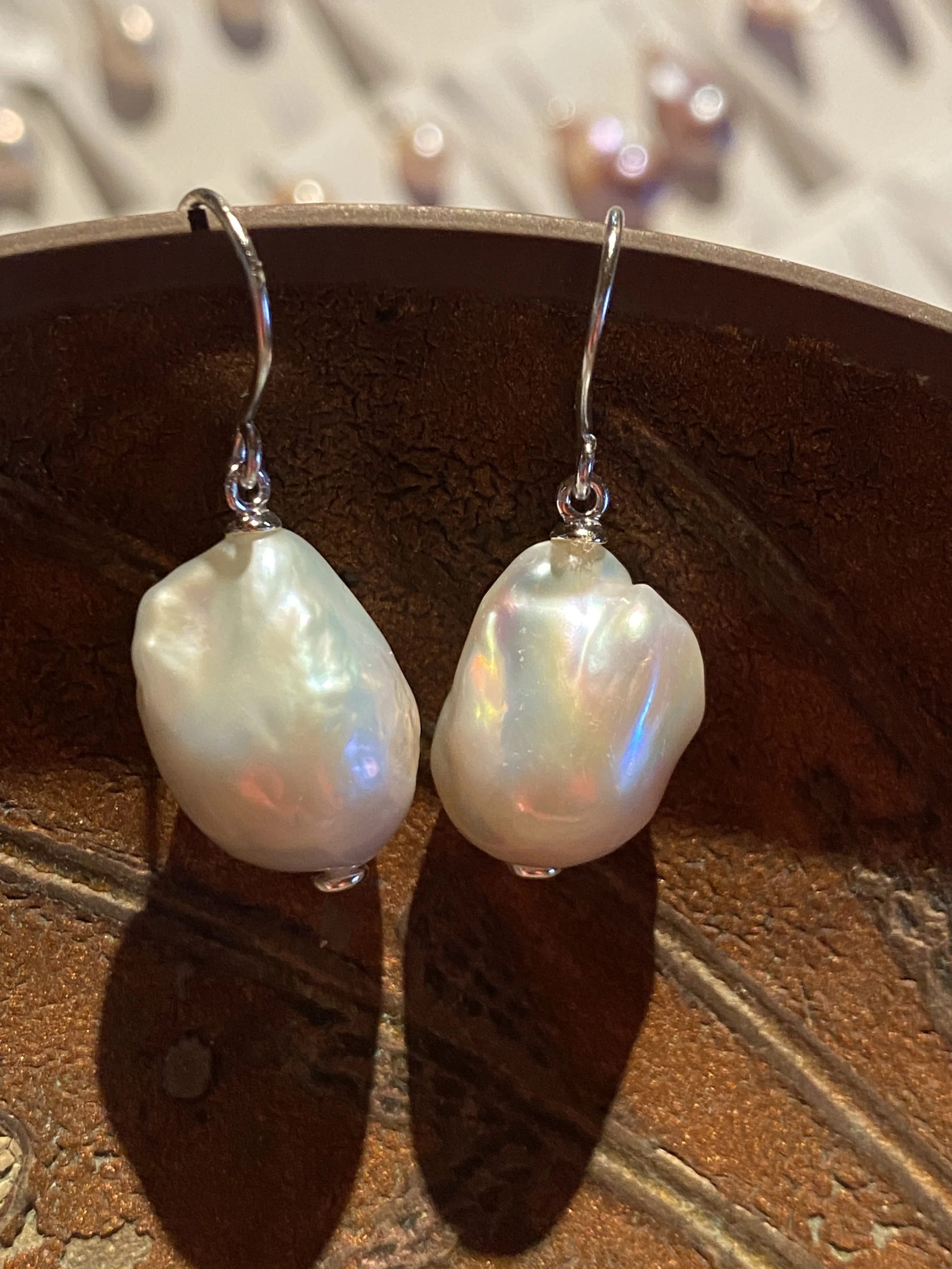 'Baroque' Freshwater Pearl Earrings