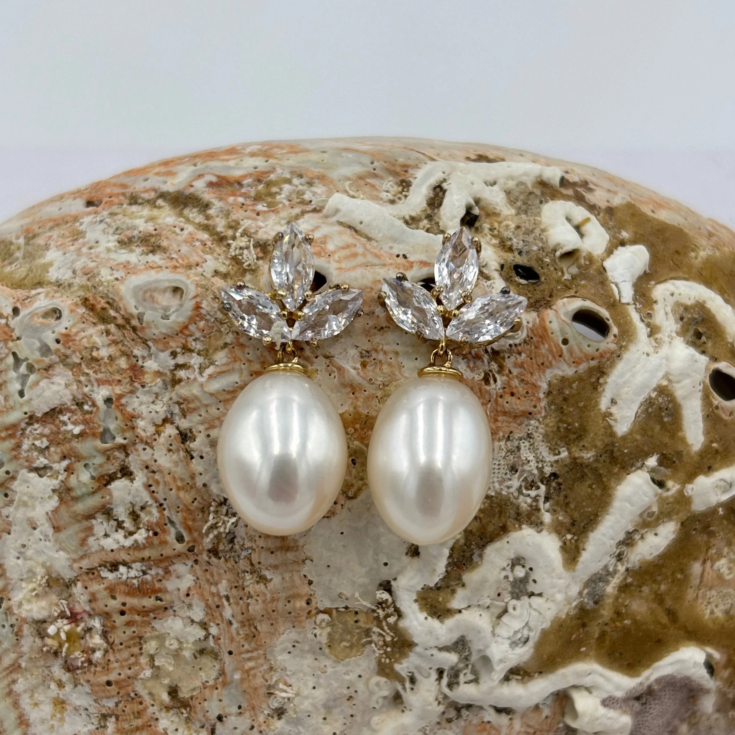 'Floral' Freshwater Pearl Earrings
