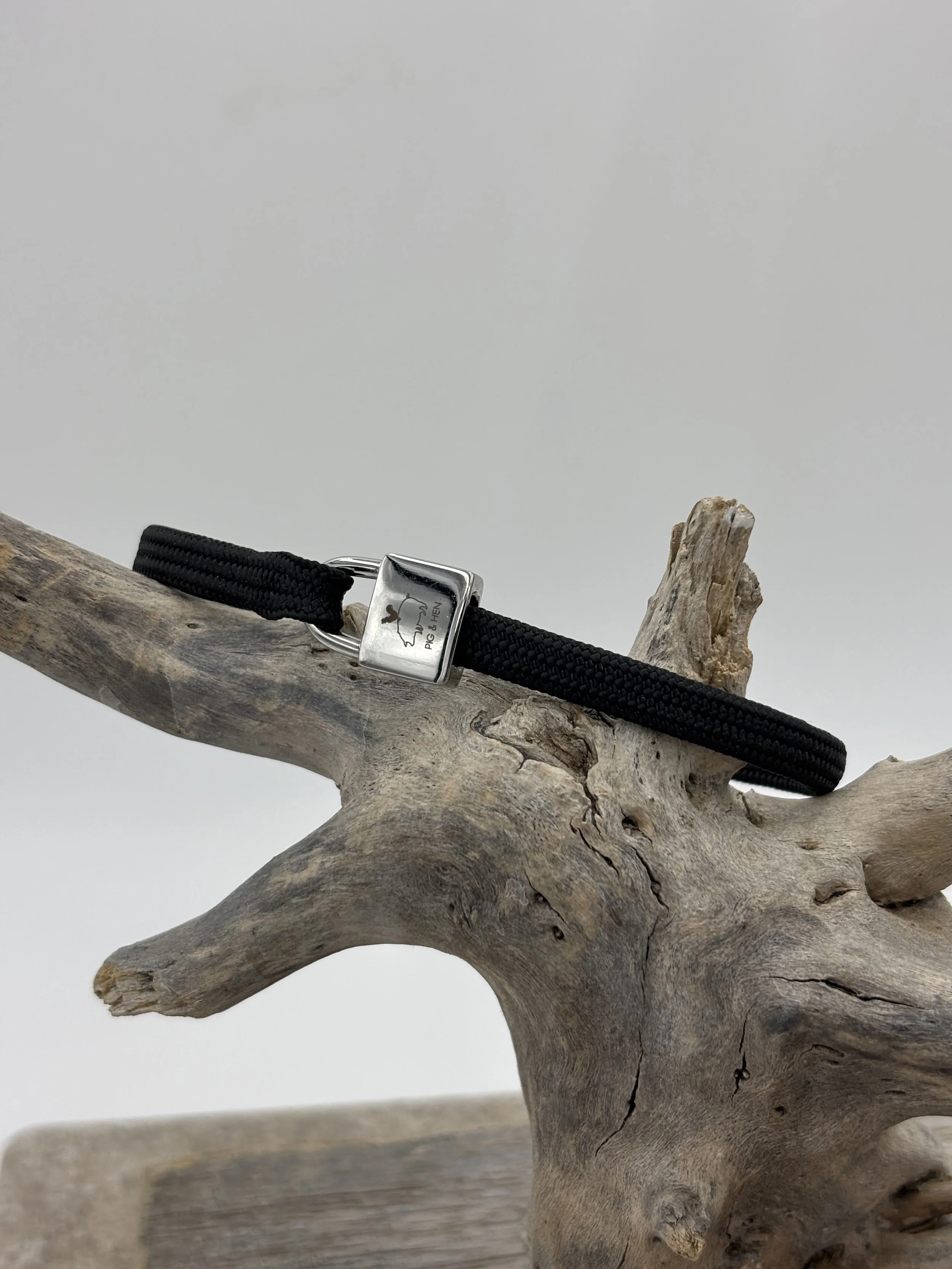 'Billy' Black and Silver Pig & Hen Bracelet