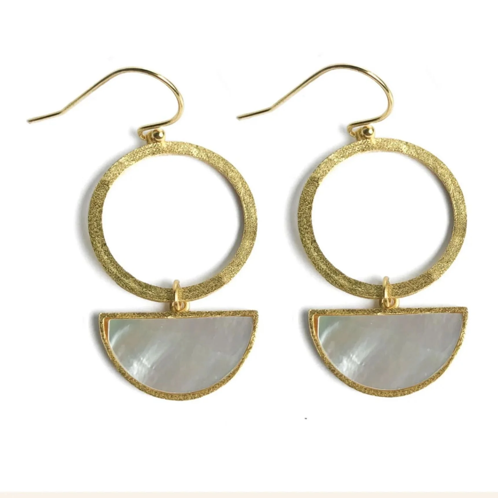 'Shapes' Link' Freshwater Pearl Earrings