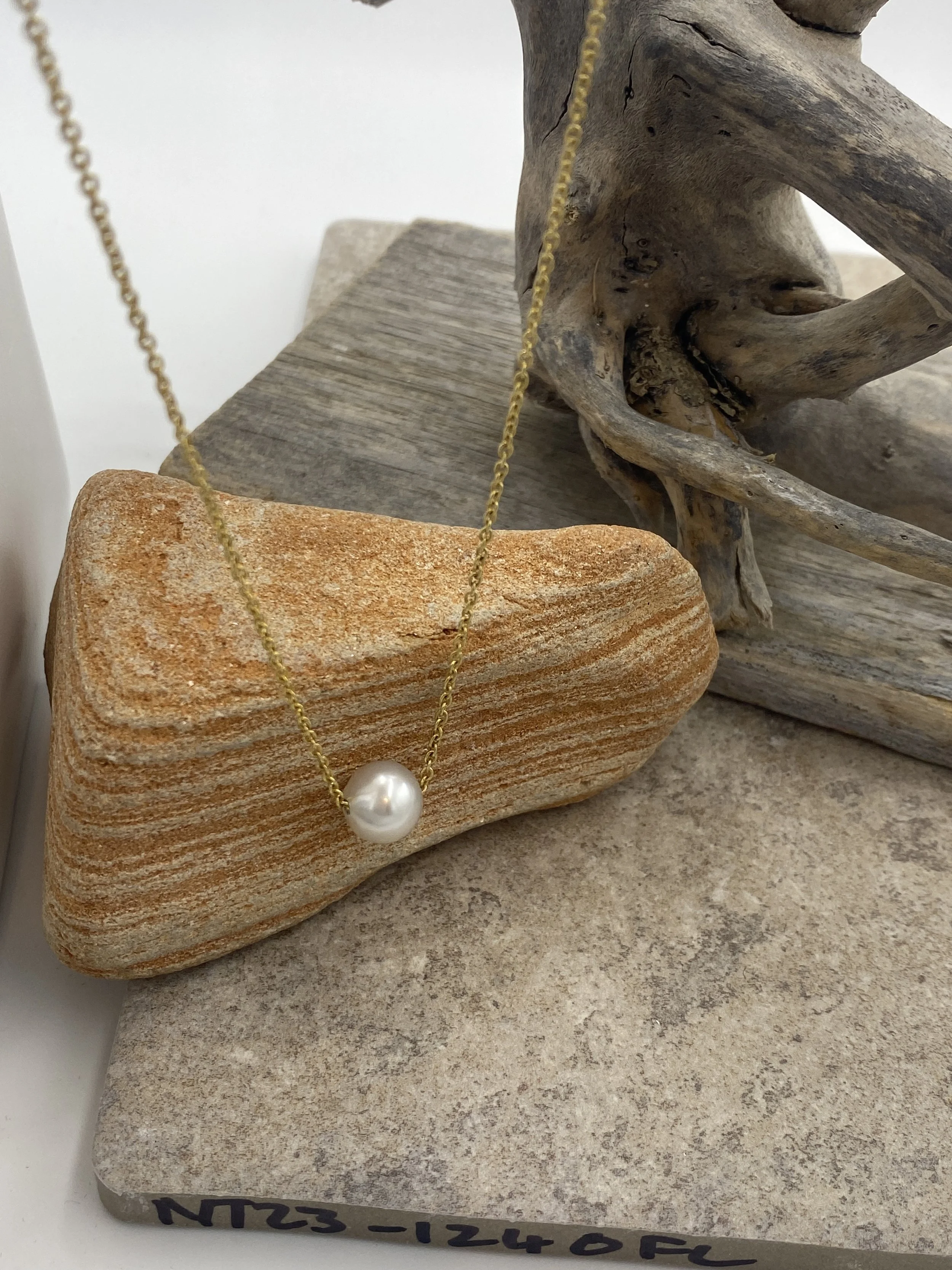 Slider Australian South Sea Pearl on gold