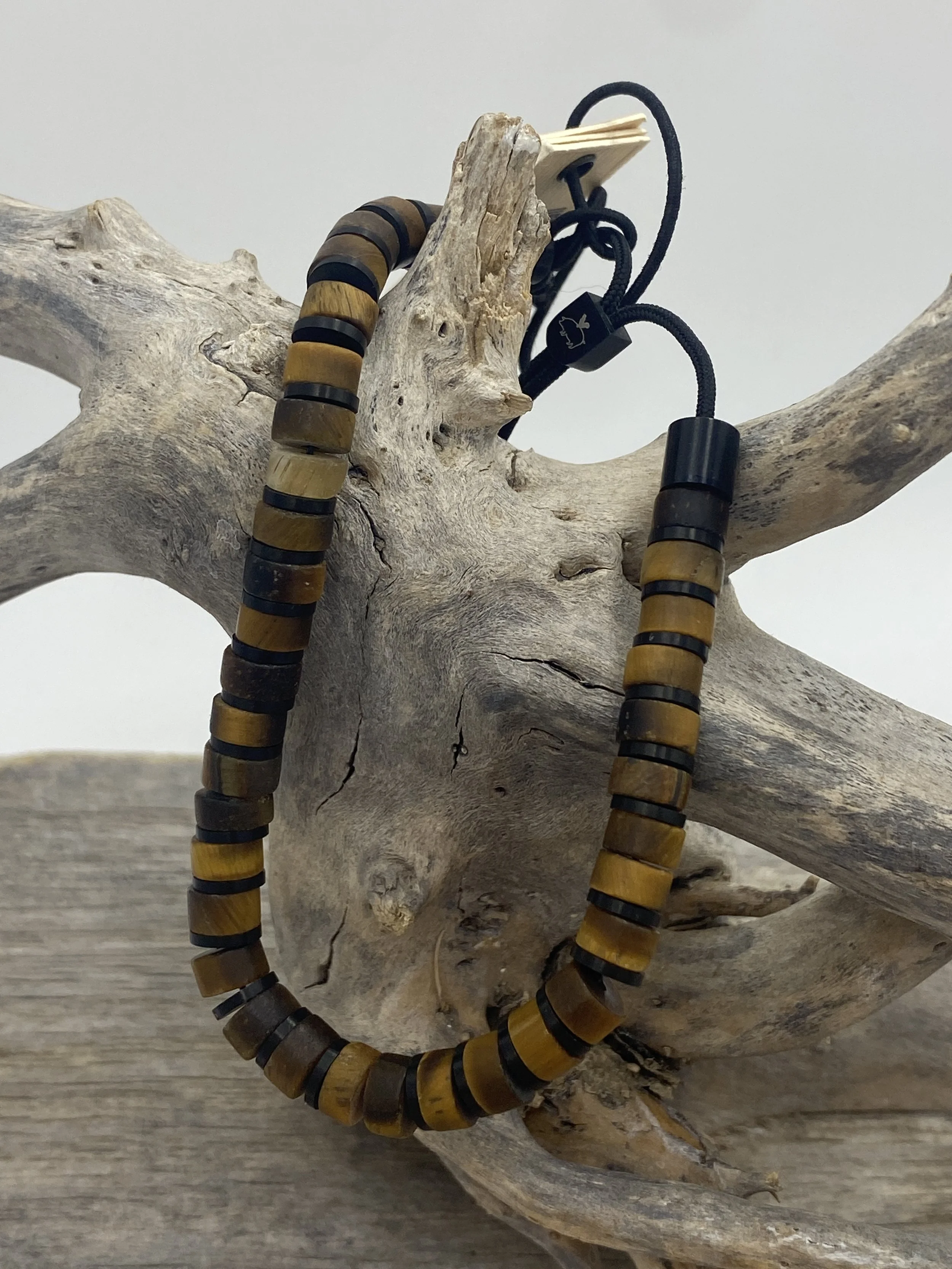 'Tiger's Eye' Brontide' 6mm Pig & Hen Bracelet