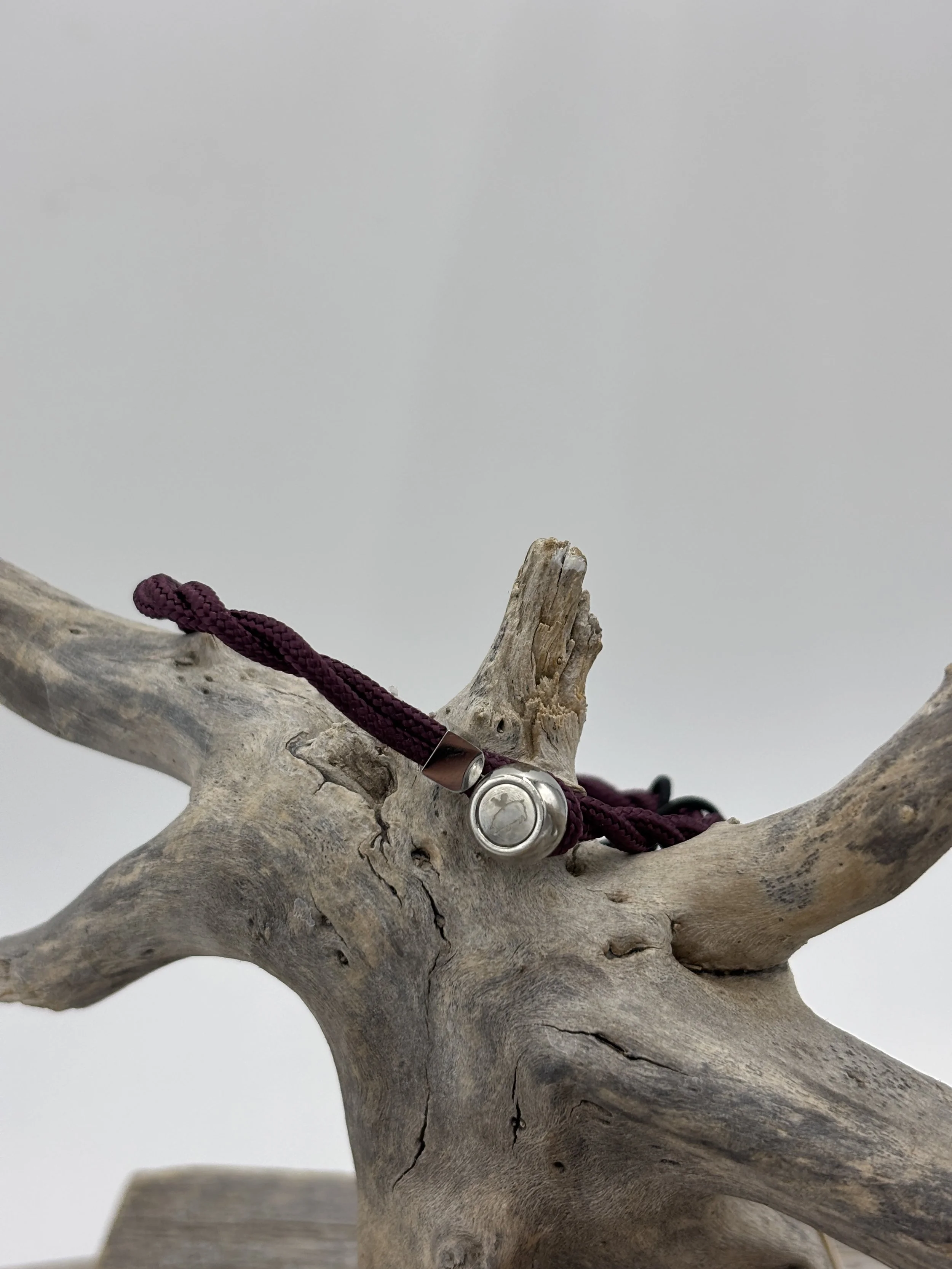 'Easy Ed' Plum Purple and Silver Pig & Hen Bracelet