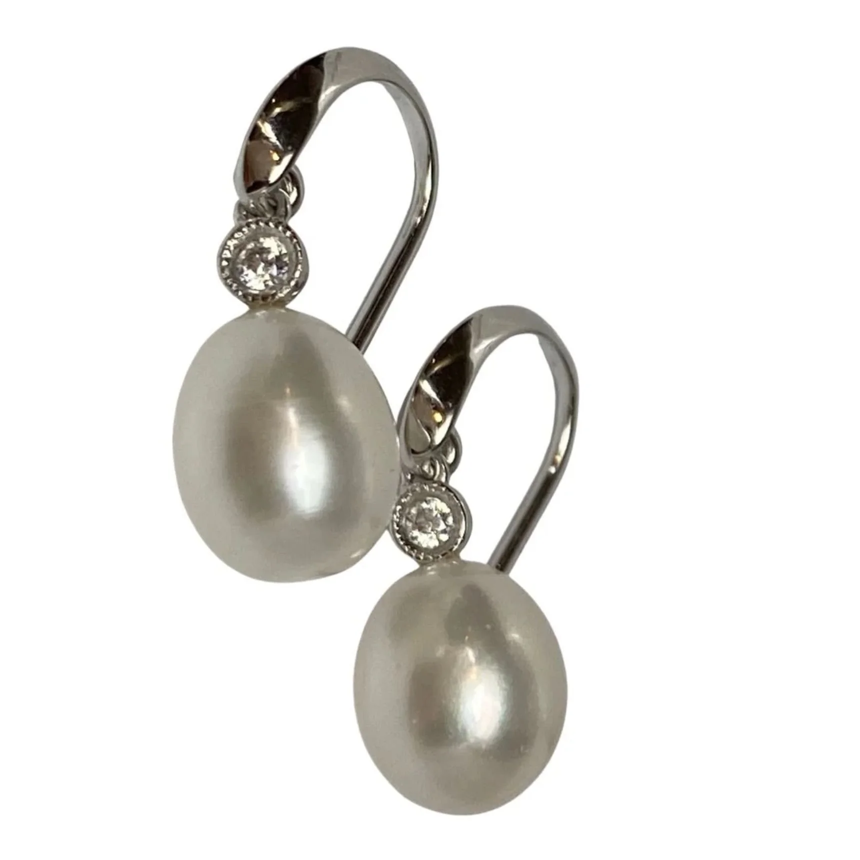 'Amber' Hook Style Freshwater Pearl Earrings