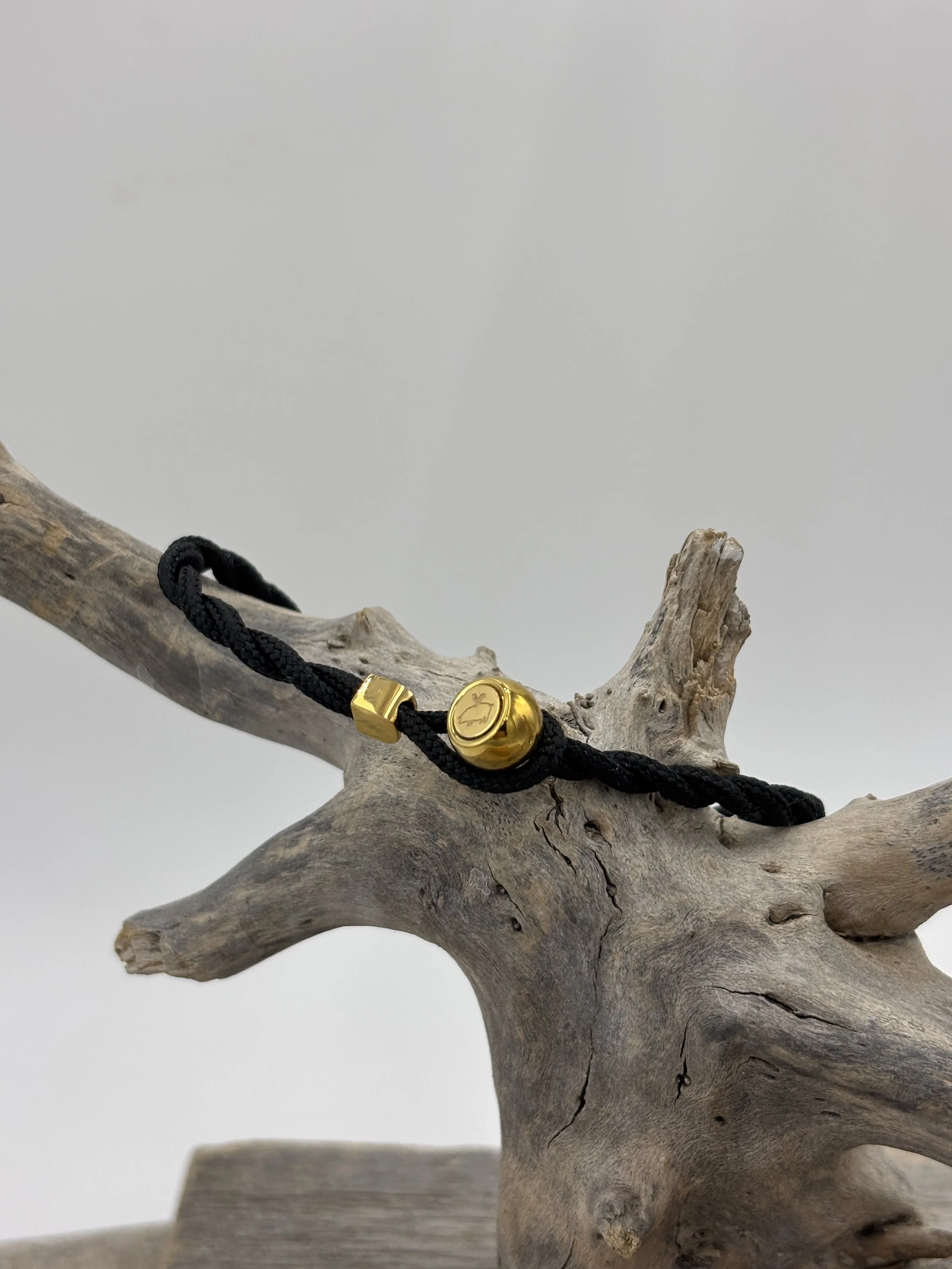 'Easy Ed' Black and Gold Pig & Hen Bracelet