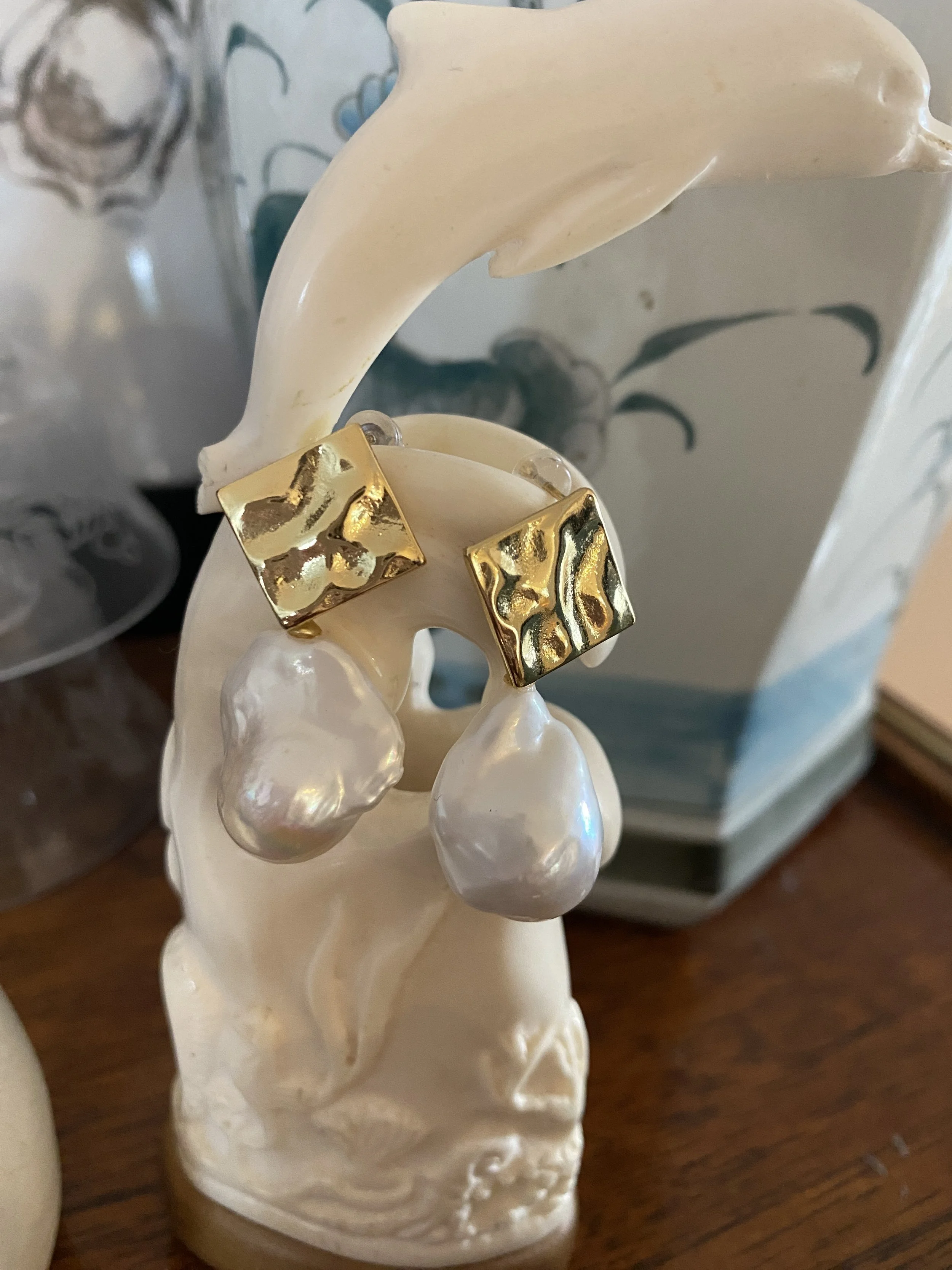 'Tex' Freshwater Baroque Pearl Earrings