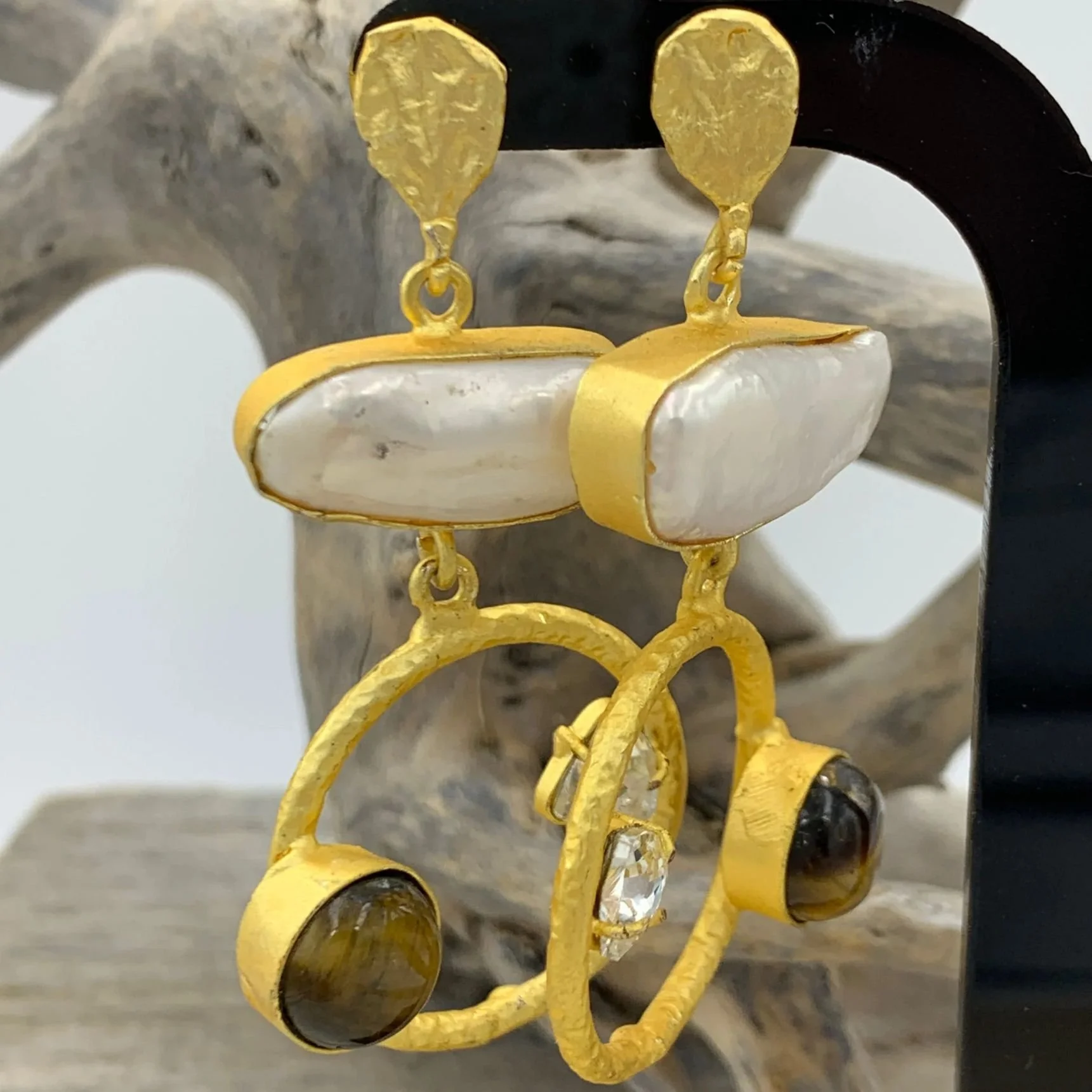 'Meke' Freshwater Pearl Turkish Inspired Earrings