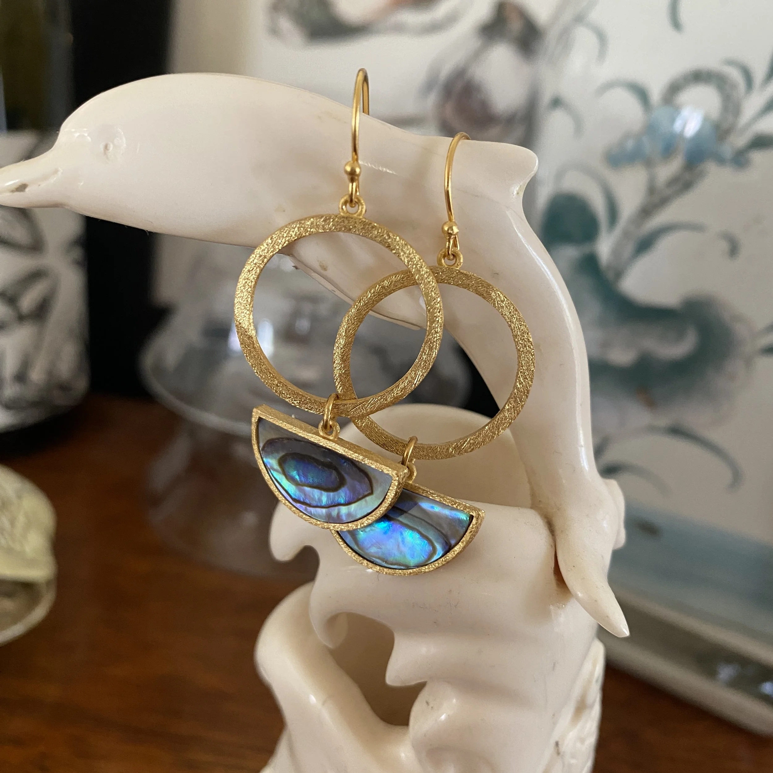 'Shapes' Link' Paua shell Earrings