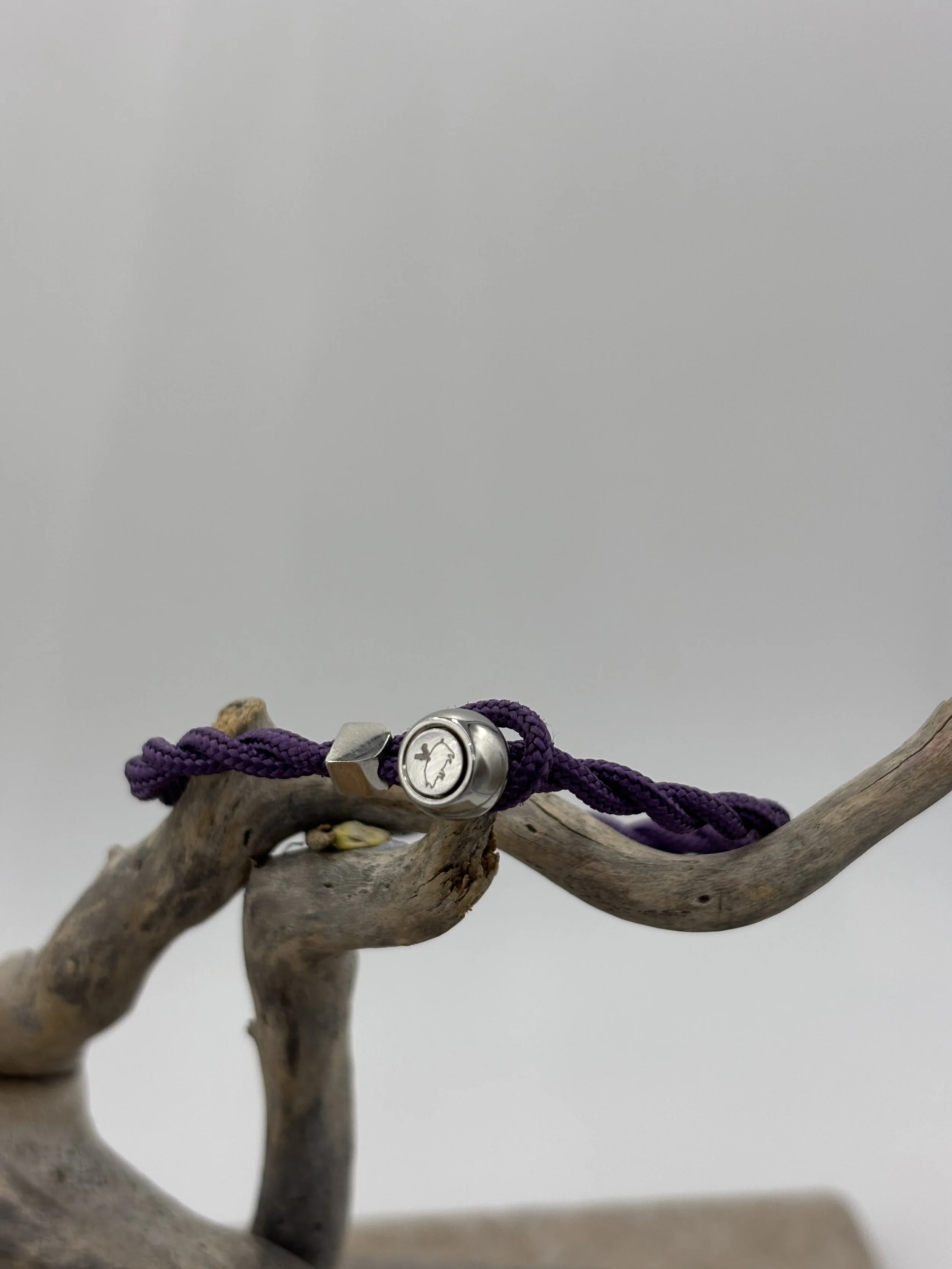 'Easy Ed' Purple and Silver Pig & Hen Bracelet
