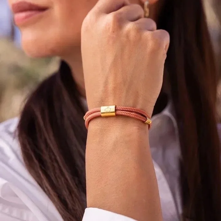 'Little Lewis' Flamingo Orange Pig & Hen Bracelet