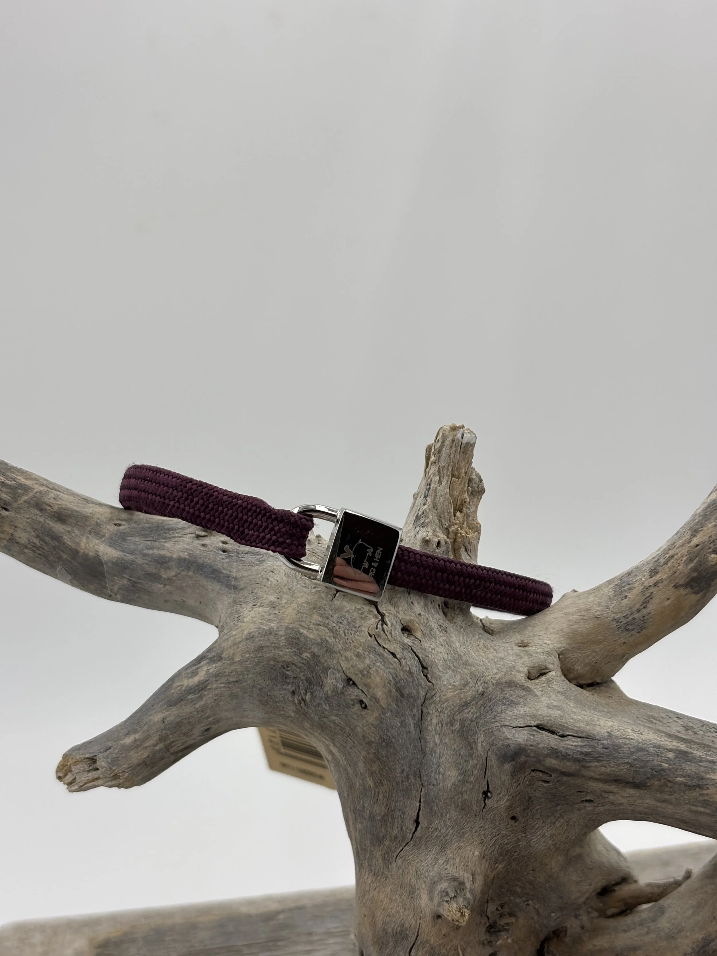 'Billy' Plum Purple and Silver Pig & Hen Bracelet