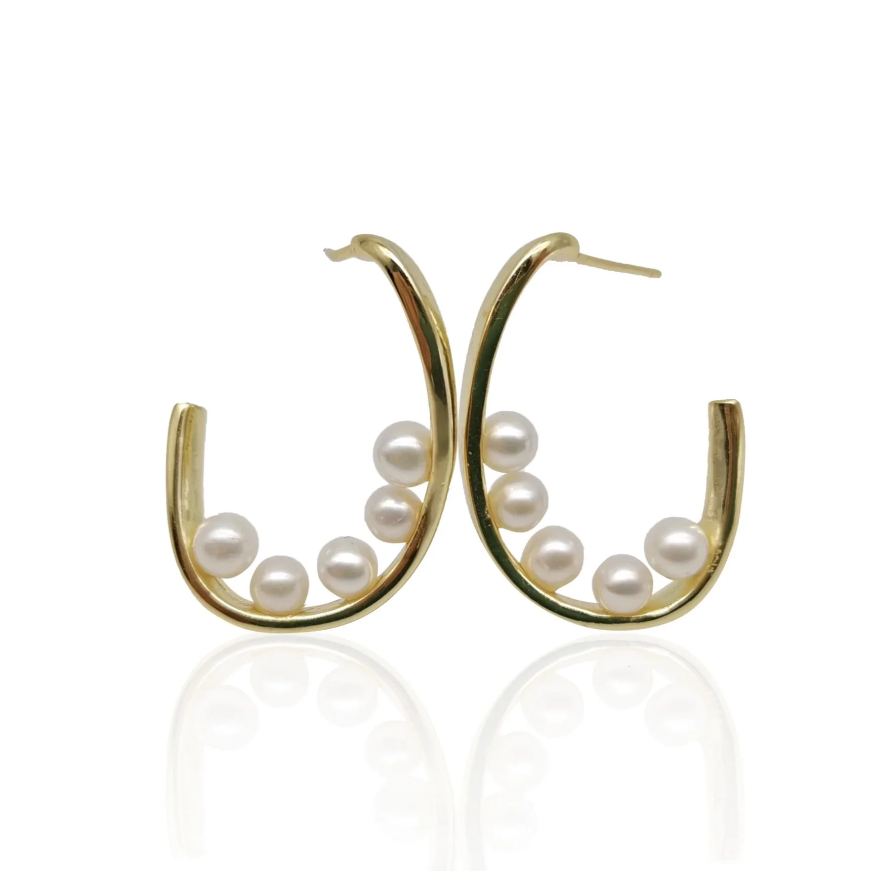 'Nest' Freshwater Pearl Earrings