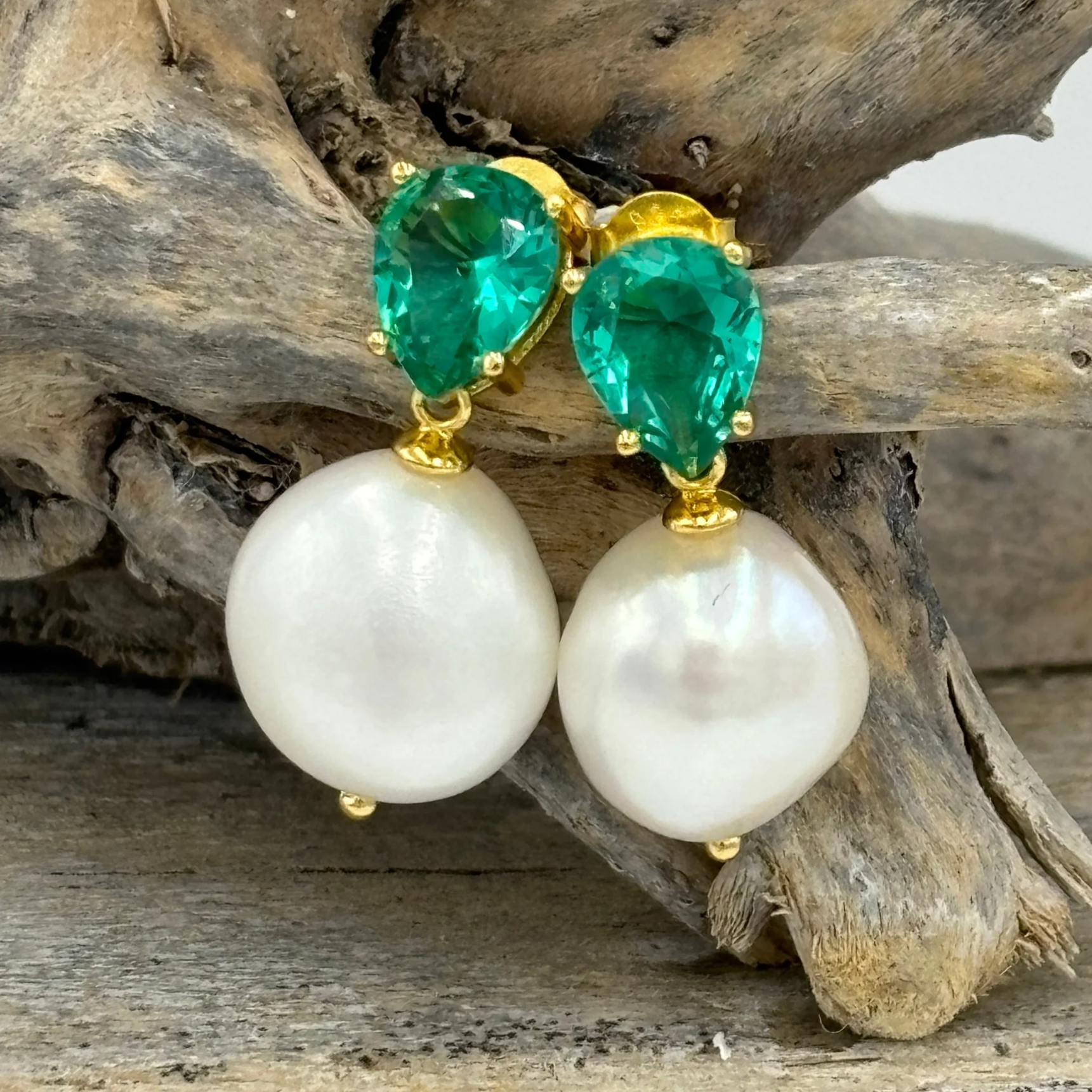 'Felicity Aqua' Freshwater Pearl Earrings