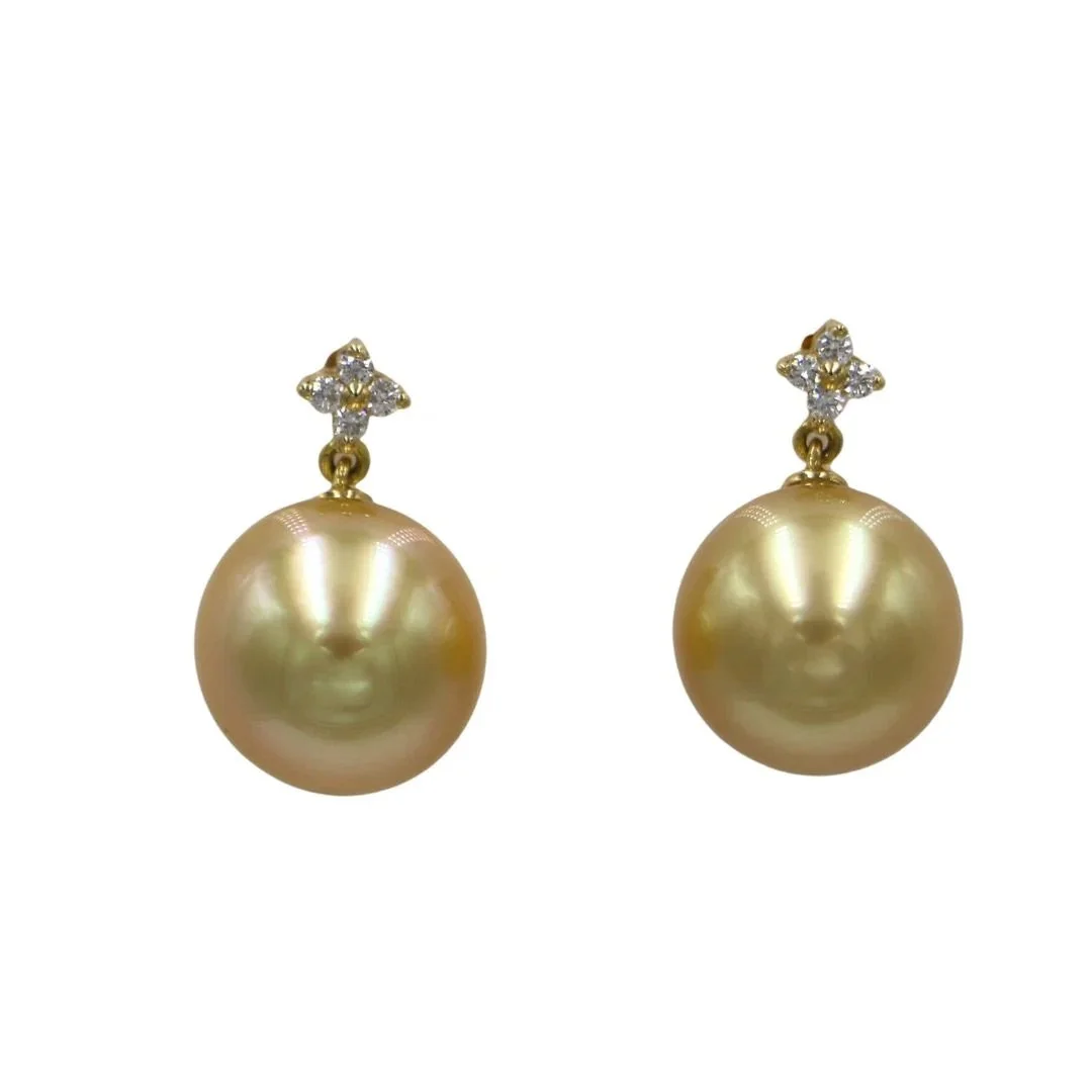'Gaynor' Golden South Sea Pearl Earrings