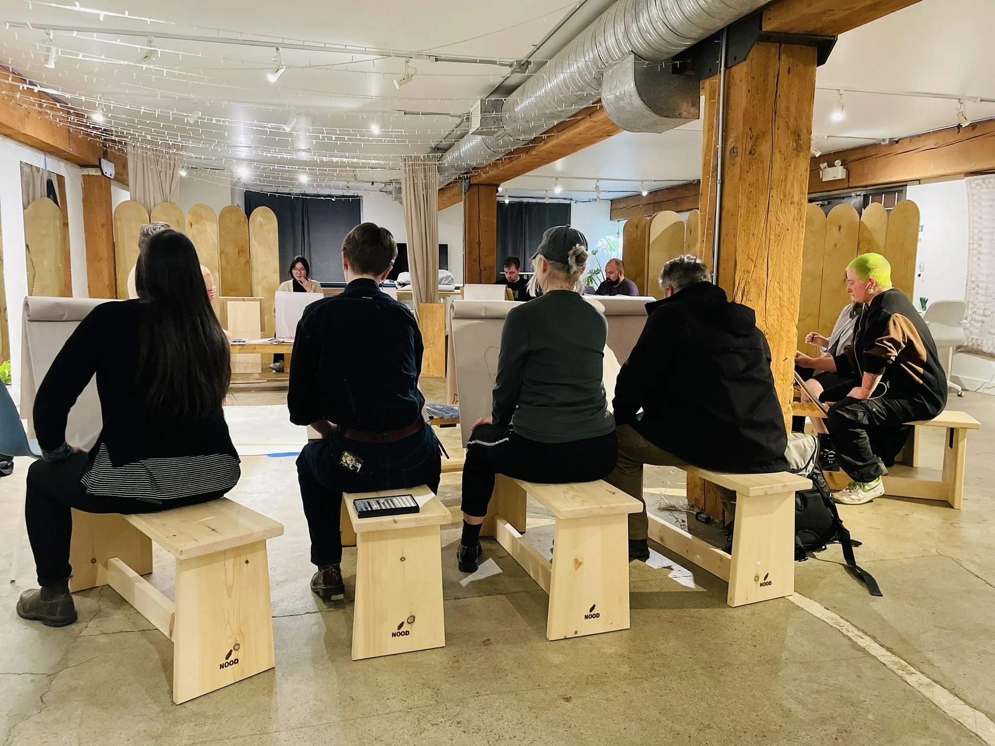 Rental studio space for art classes, including NOOD life drawing in downtown vancouver