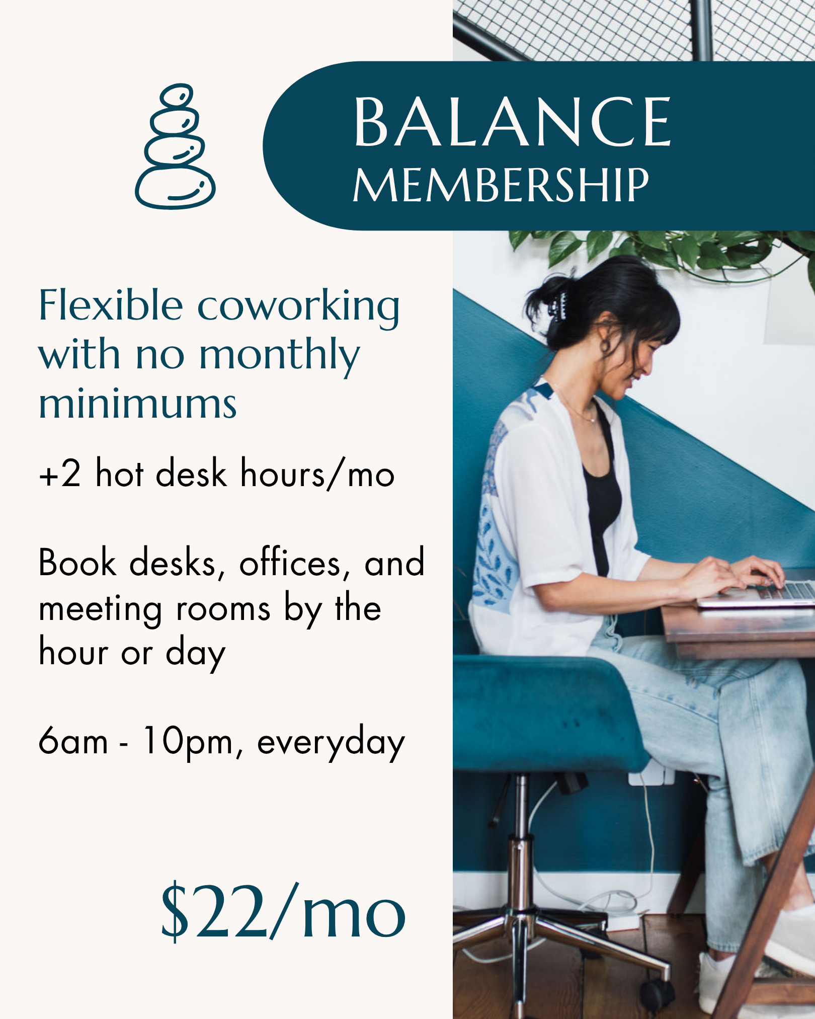 Balance Membership for inexpensive coworking