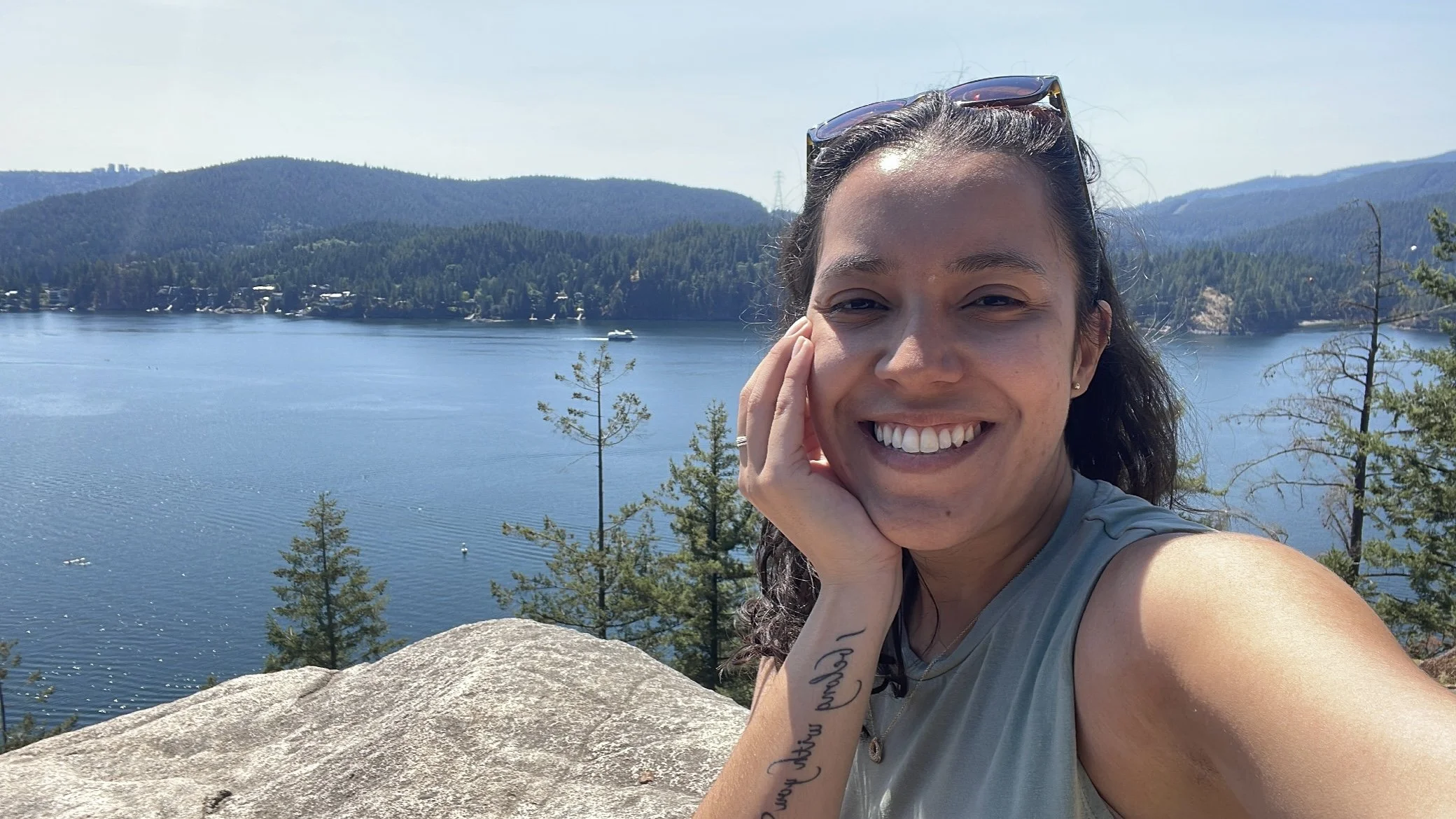 Hiking to Quarry Rock