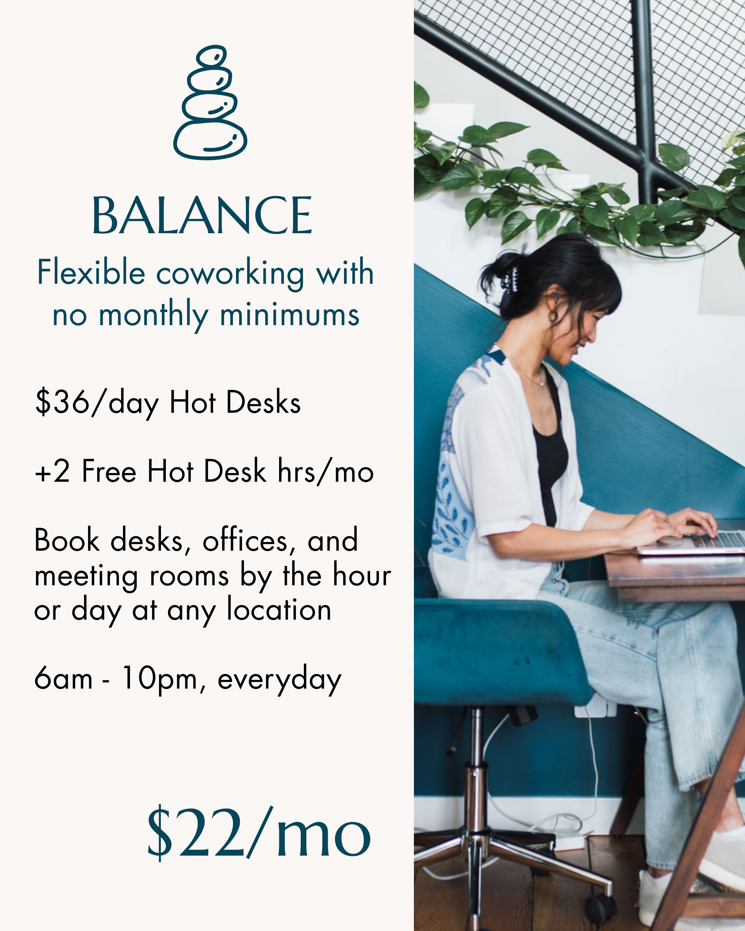 Balance Membership for inexpensive coworking