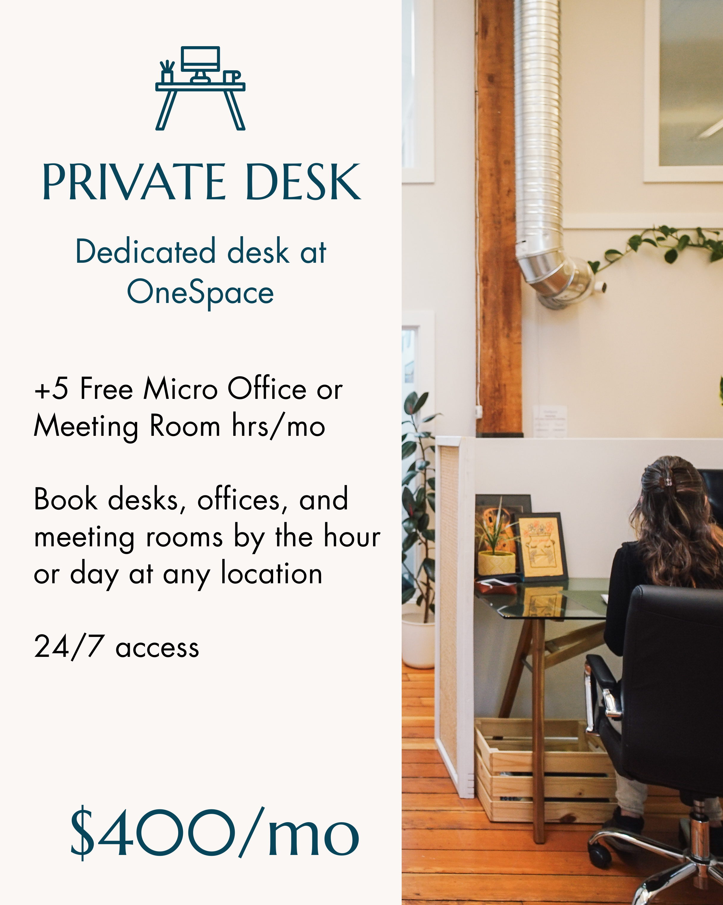 Dedicated desk coworking in vancouver