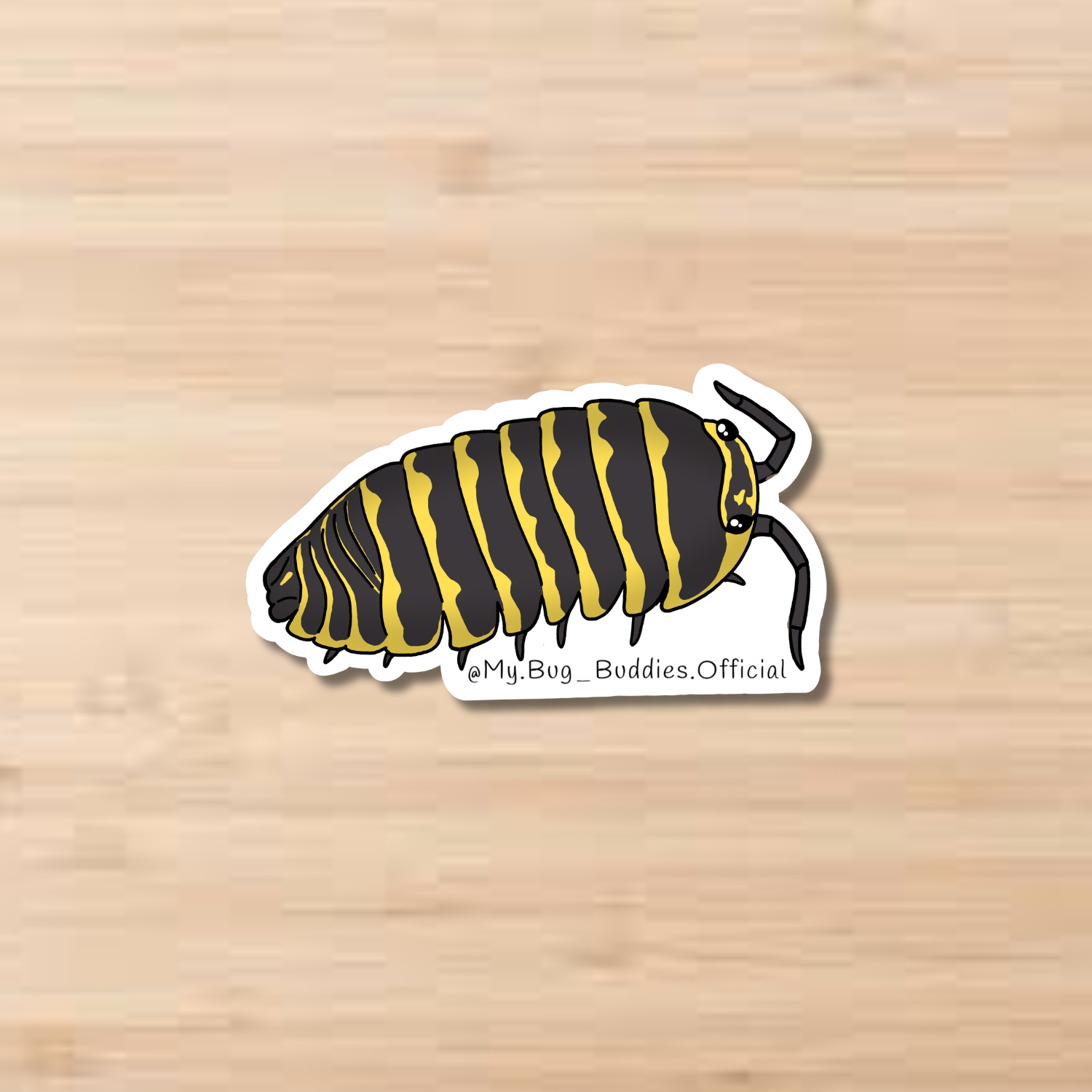 Yellow Maculatum Isopod Sticker
