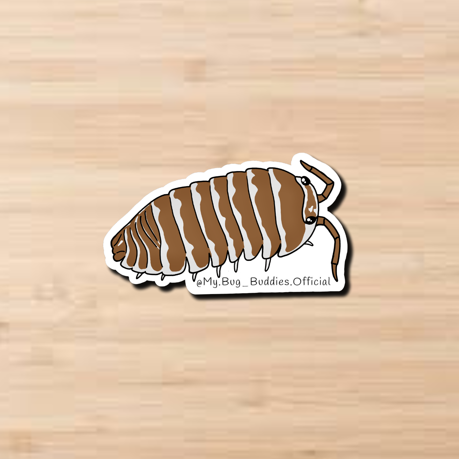 Light Brown Maculatum Isopod Sticker