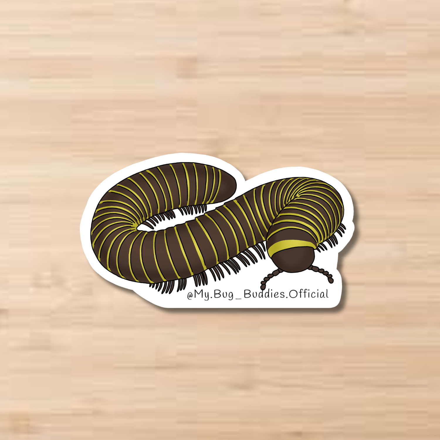 Bumble Bee Millipede Sticker