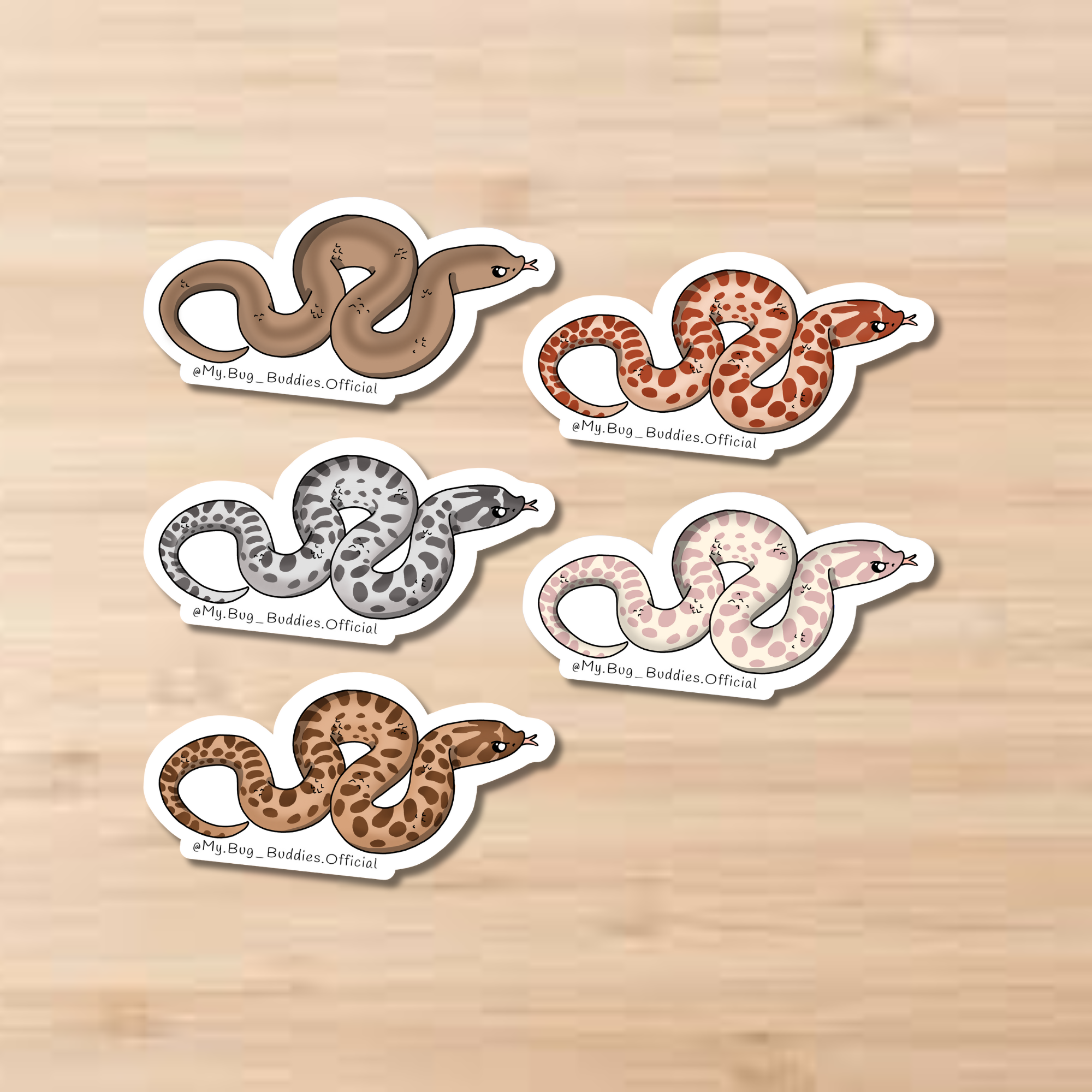 Hognose Morphs Sticker Pack