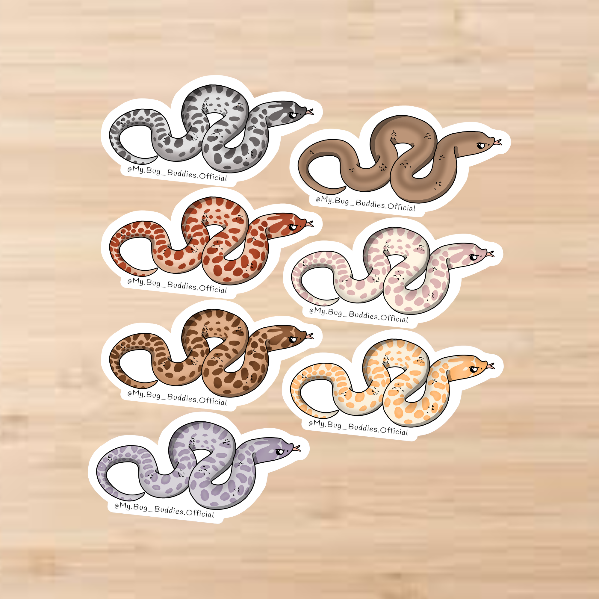 Hognose Morphs Sticker Pack