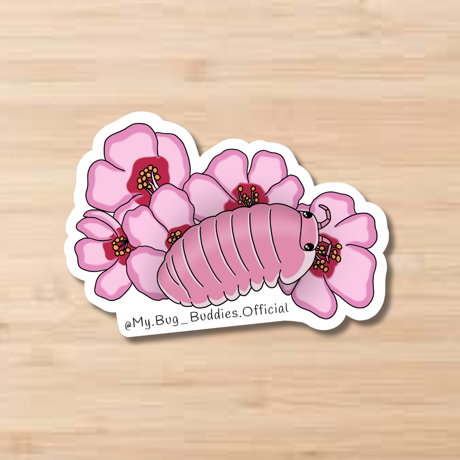Cherry Blossom Isopod Sticker