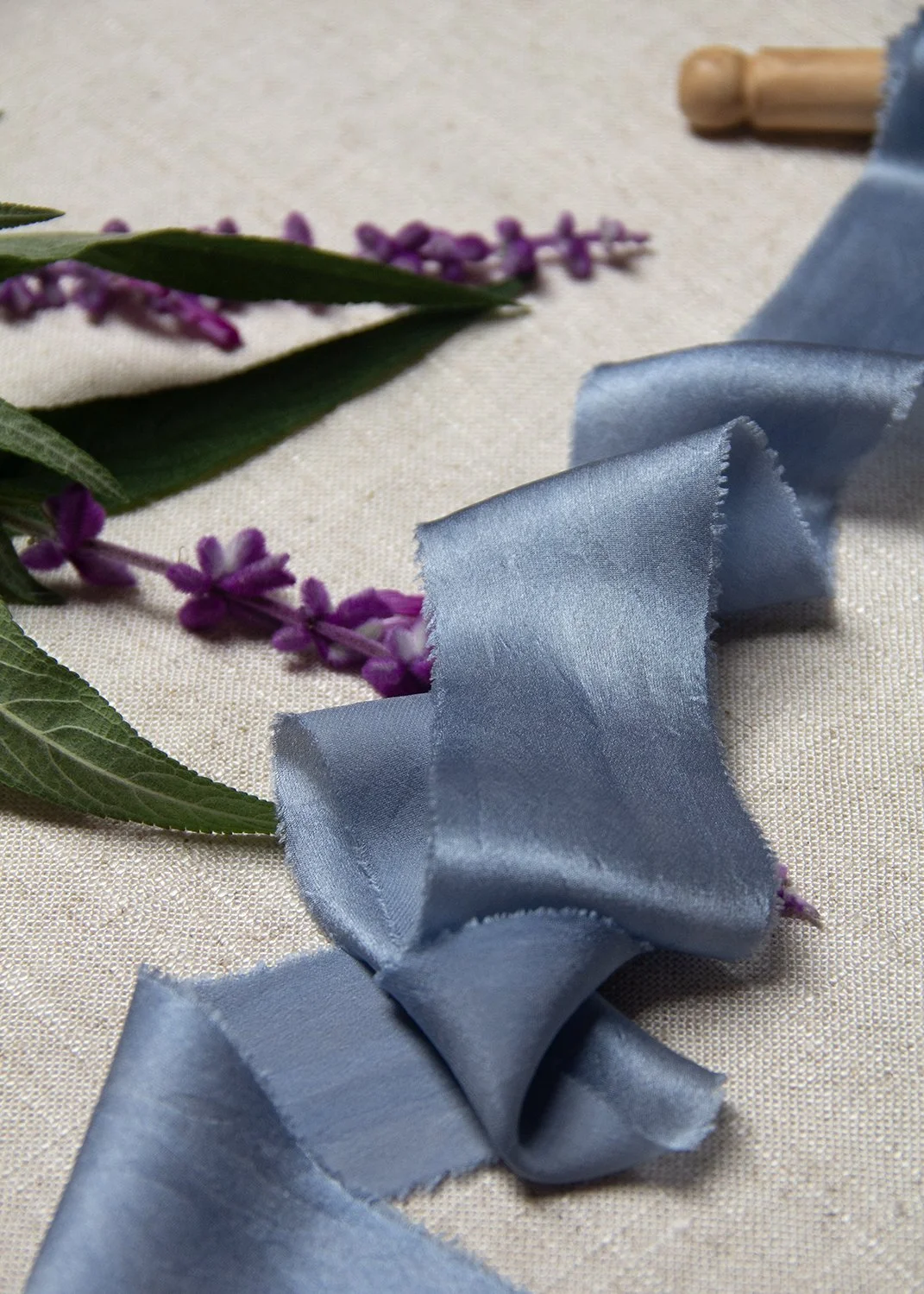 Bekky Ribbon Baby blue - silk ribbon — Ake Ake Shrouds