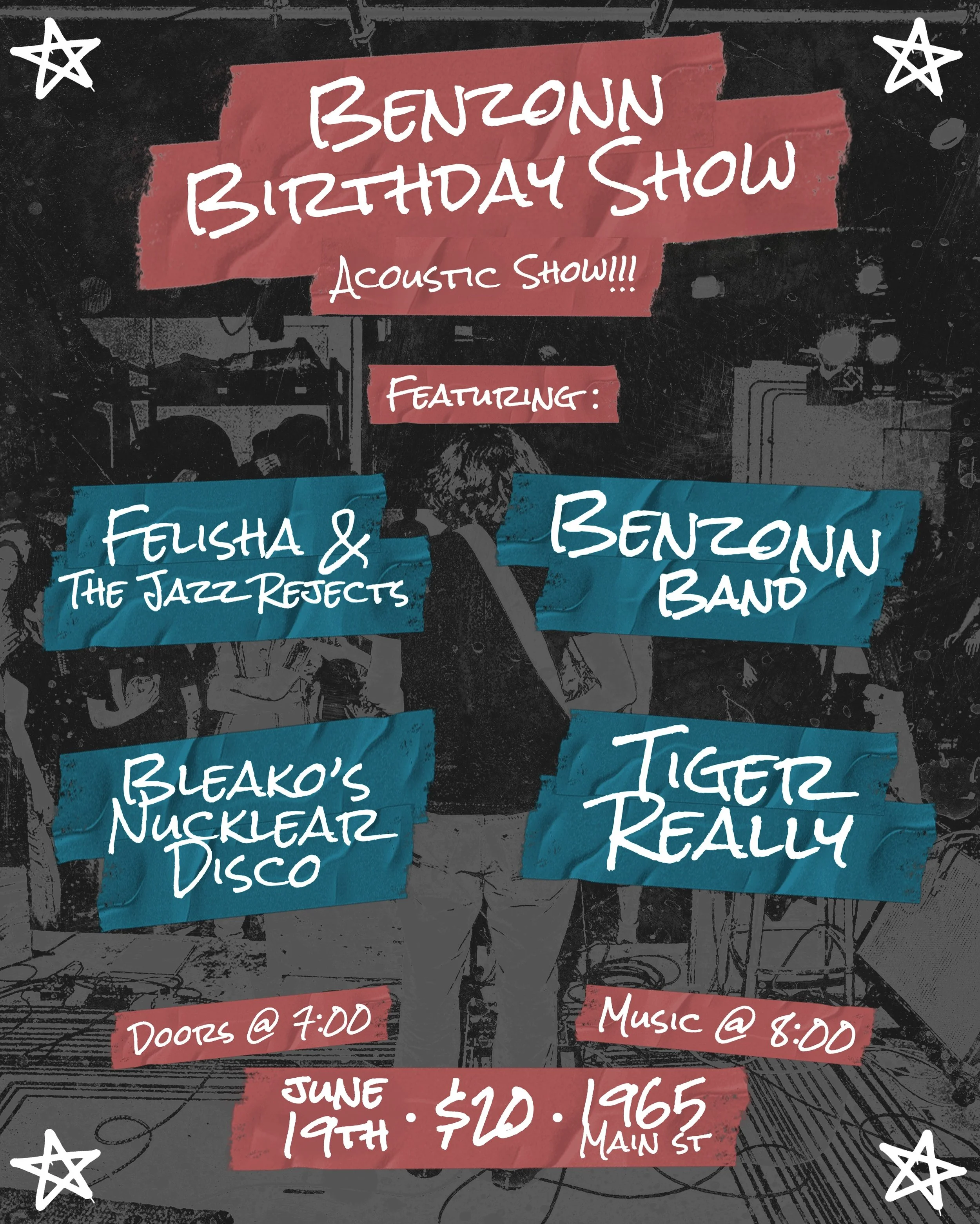 THE BENZONN BIRTHDAY ACOUSTIC SHOW - JUNE 19TH AT @redgateartssociety 

I am very proud to present this very short notice show I had the pleasure to put together for one of my best friends @ethanbenzonn on his birthday. I am so grateful that my frien